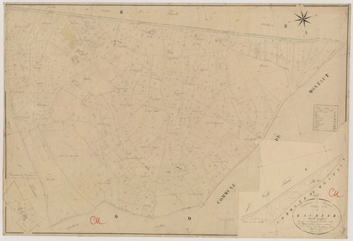 Plan napoléonien, feuille préparatoire-C Baubier, Bournel