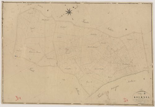 Plan napoléonien, feuille préparatoire-D1 Bournel, Bournel