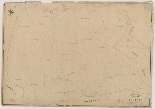 Plan napoléonien, feuille préparatoire-D2 Bournel, Bournel
