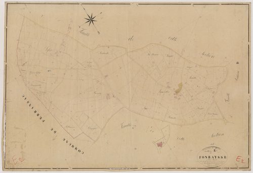 Plan napoléonien, feuille préparatoire-E2 Fonbaysse, Bournel
