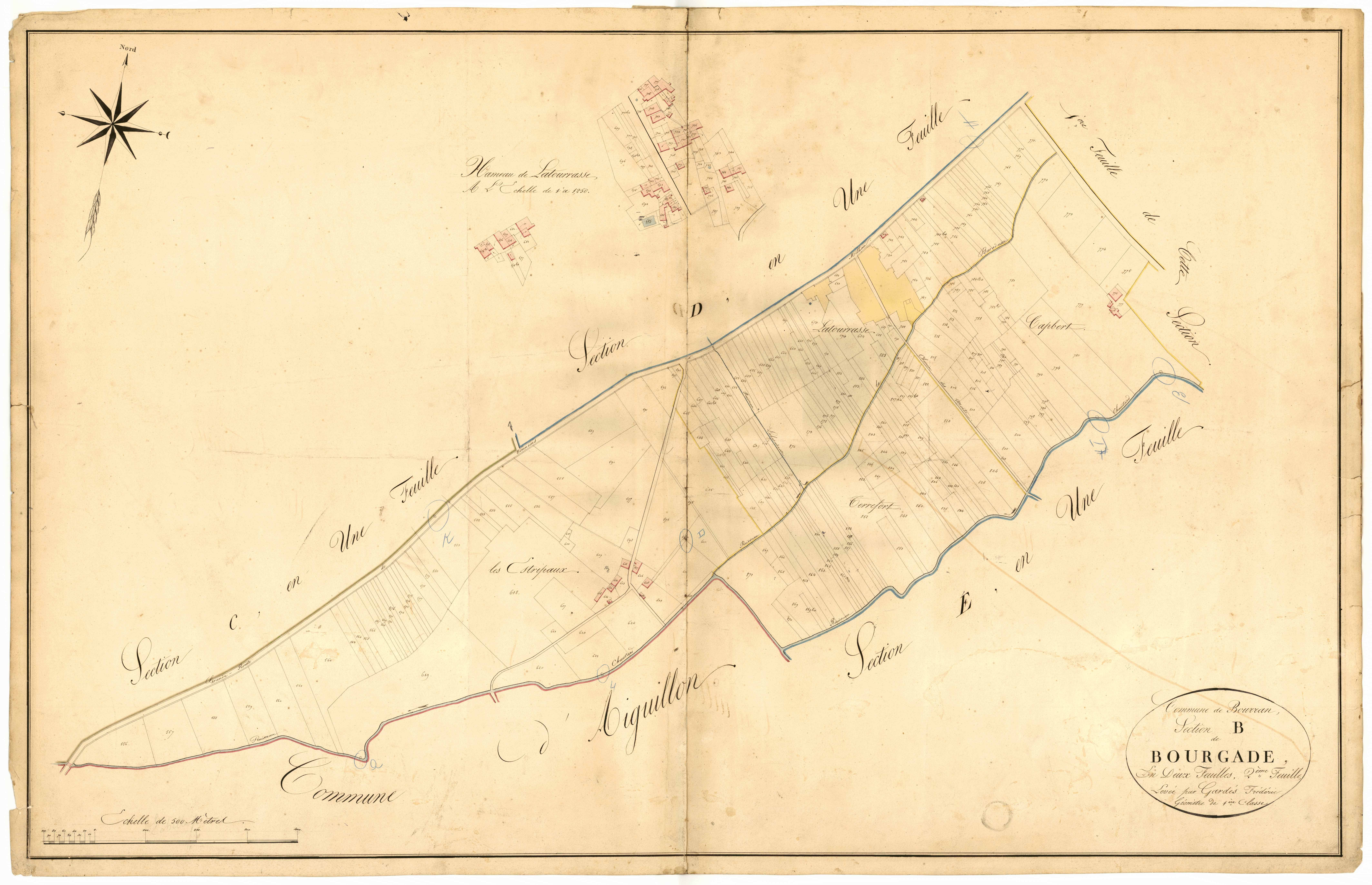 Plan napoléonien, atlas-B2 Bourgade, Bourran