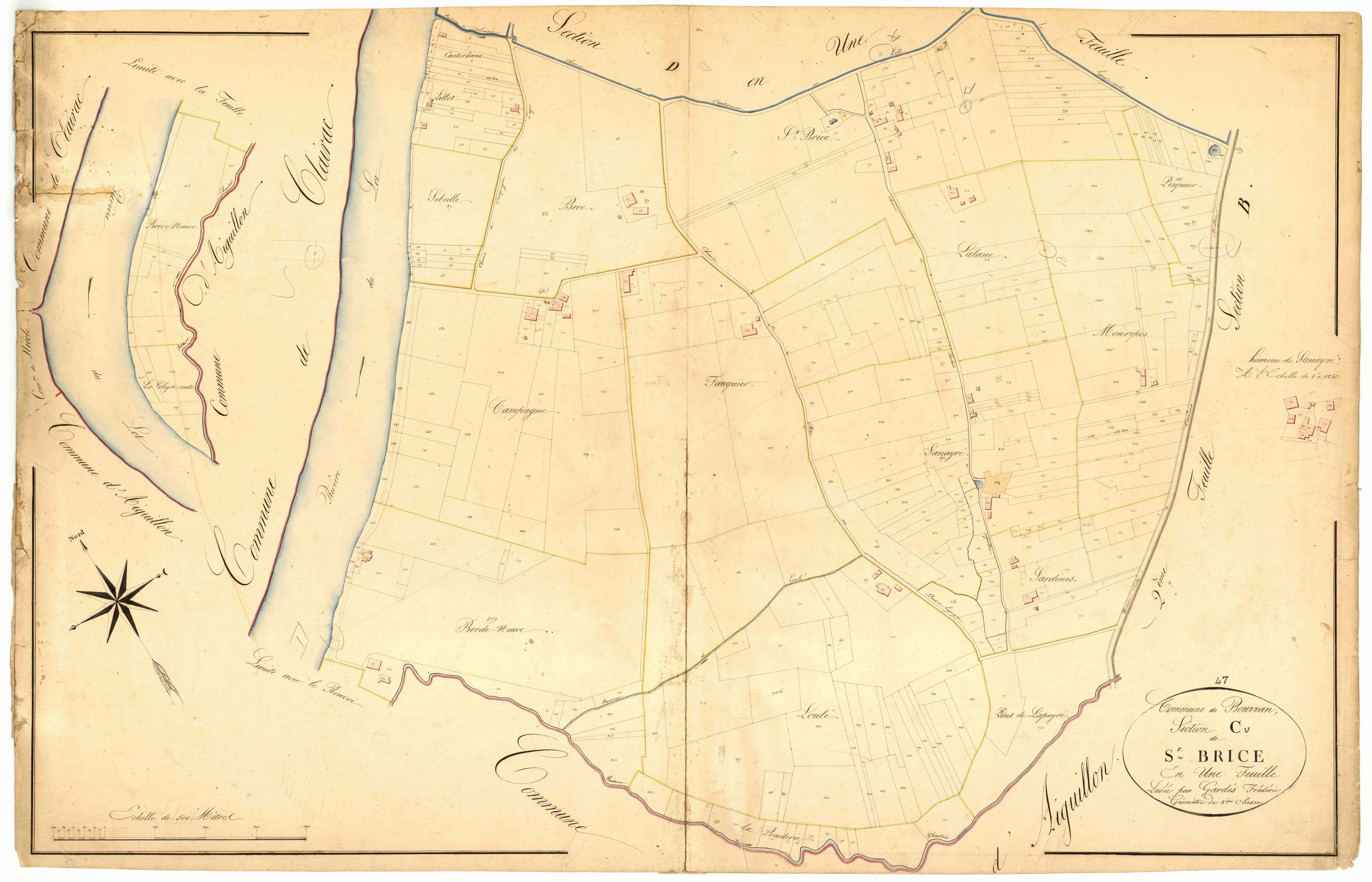 Plan napoléonien, atlas-C Saint-Brice, Bourran