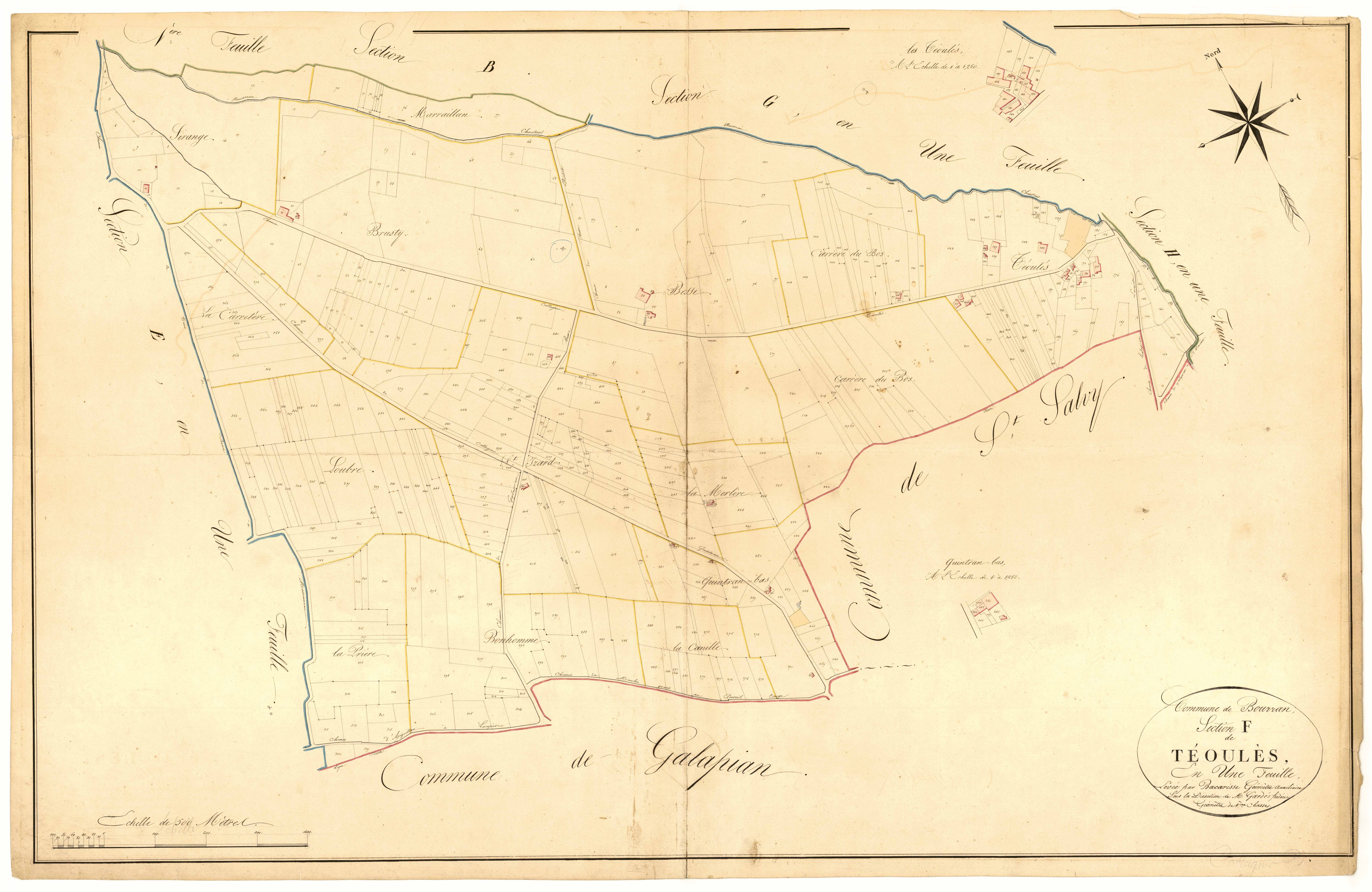 Plan napoléonien, atlas-F Téoulès, Bourran