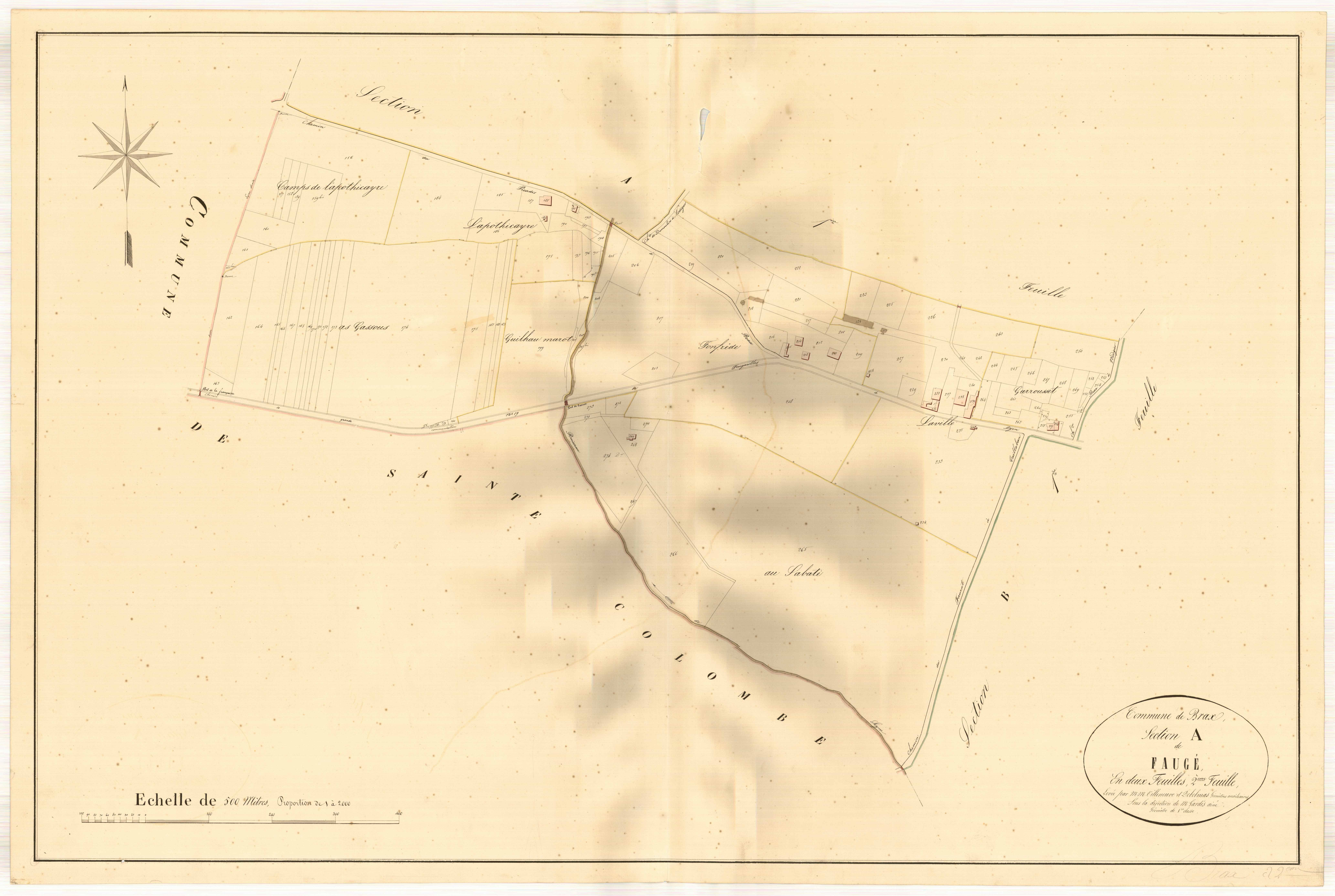 Plan napoléonien, atlas-A2 Faugé, Brax