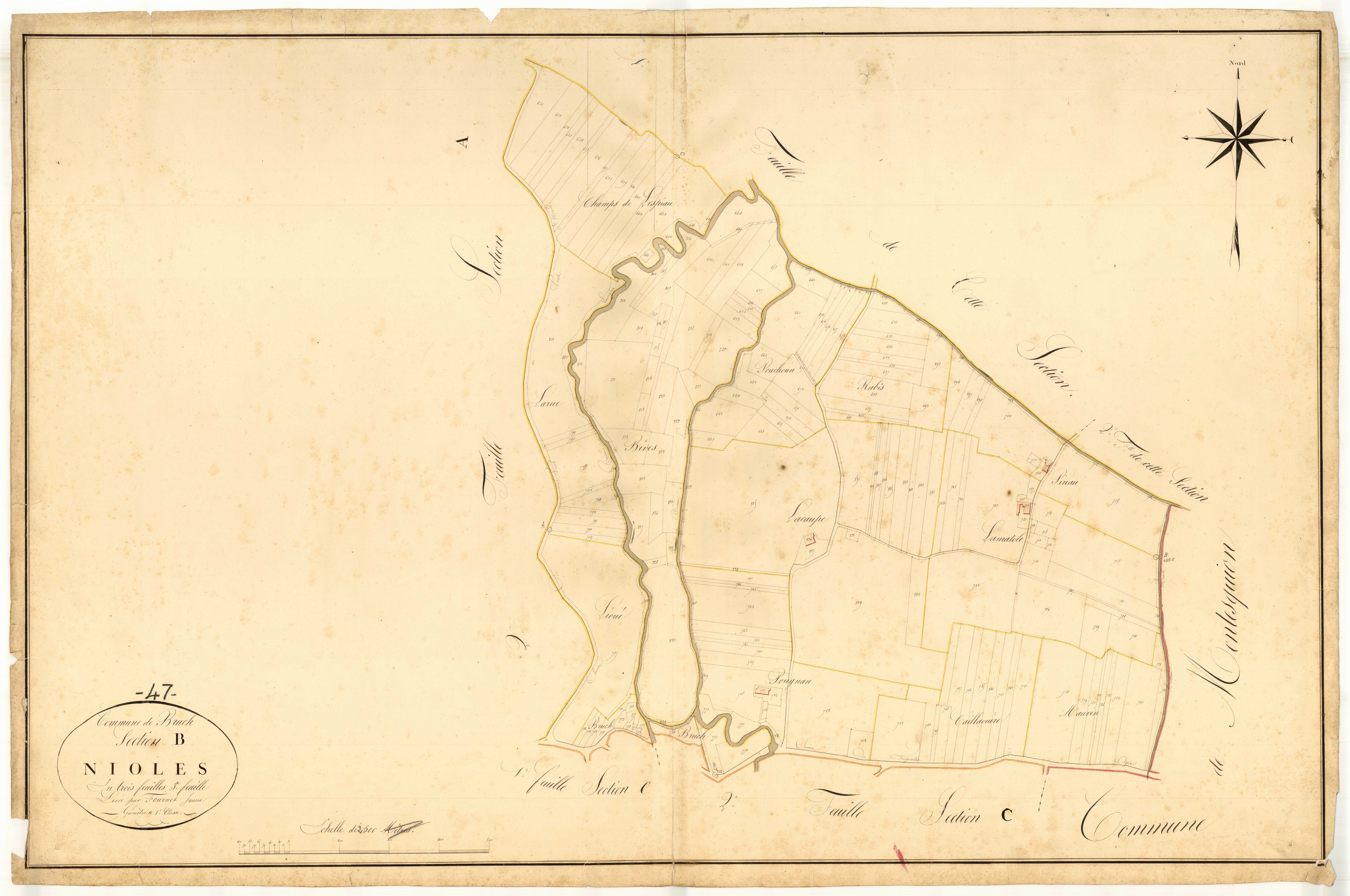 Plan napoléonien, atlas-B3 Nioles, Bruch