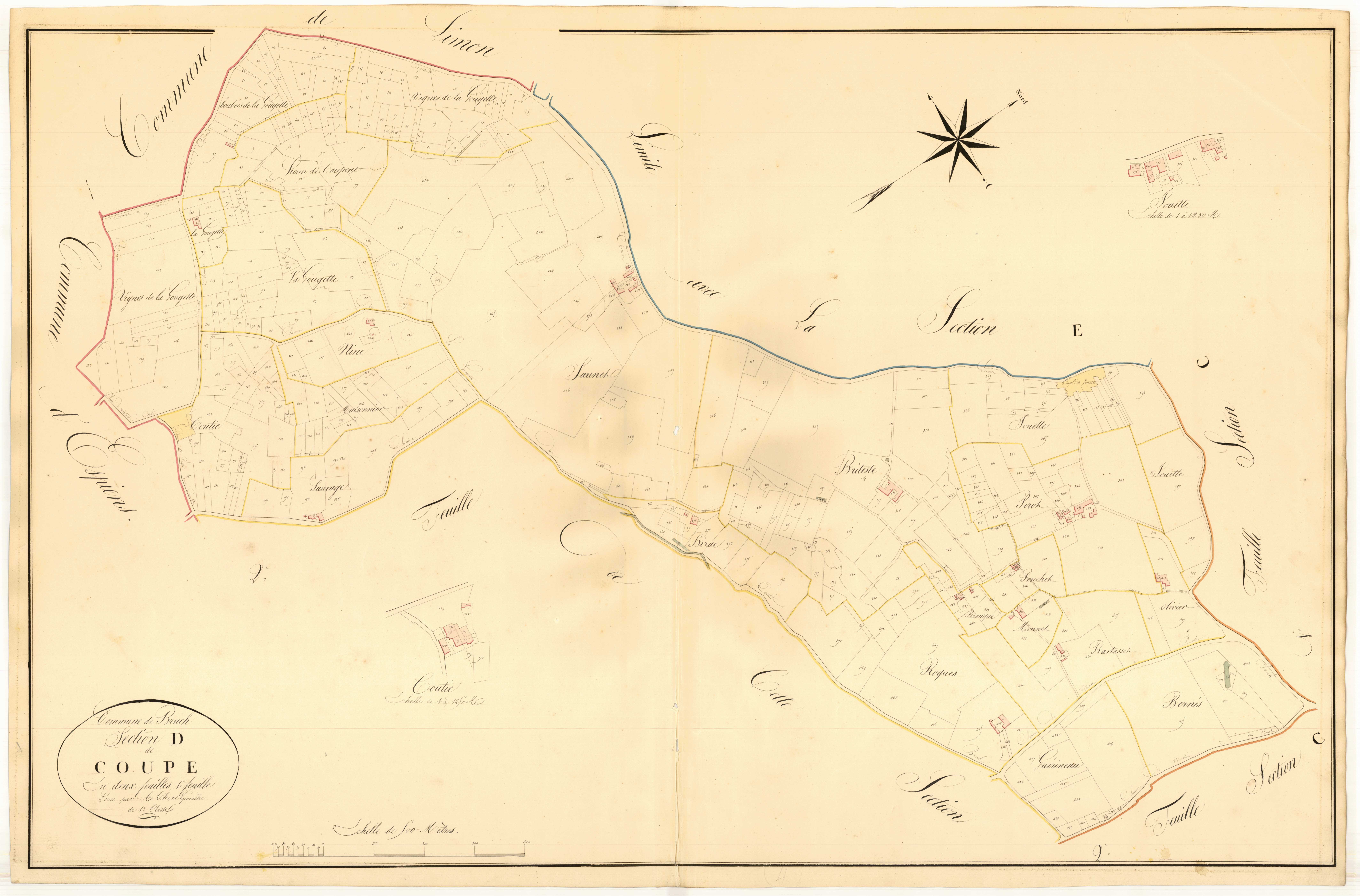 Plan napoléonien, atlas-D1 Coupe, Bruch