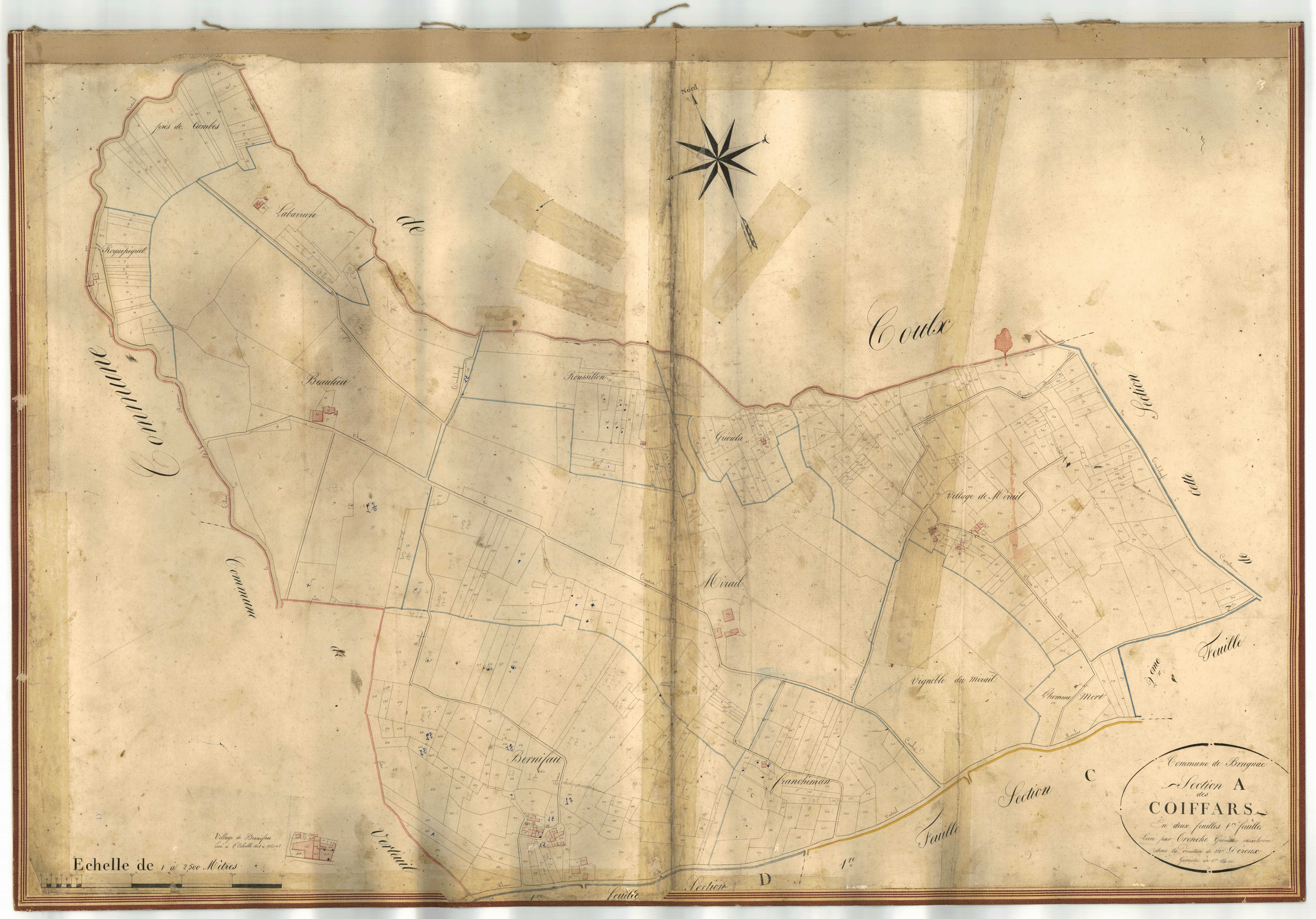 Plan napoléonien-A1 Coiffards, Brugnac