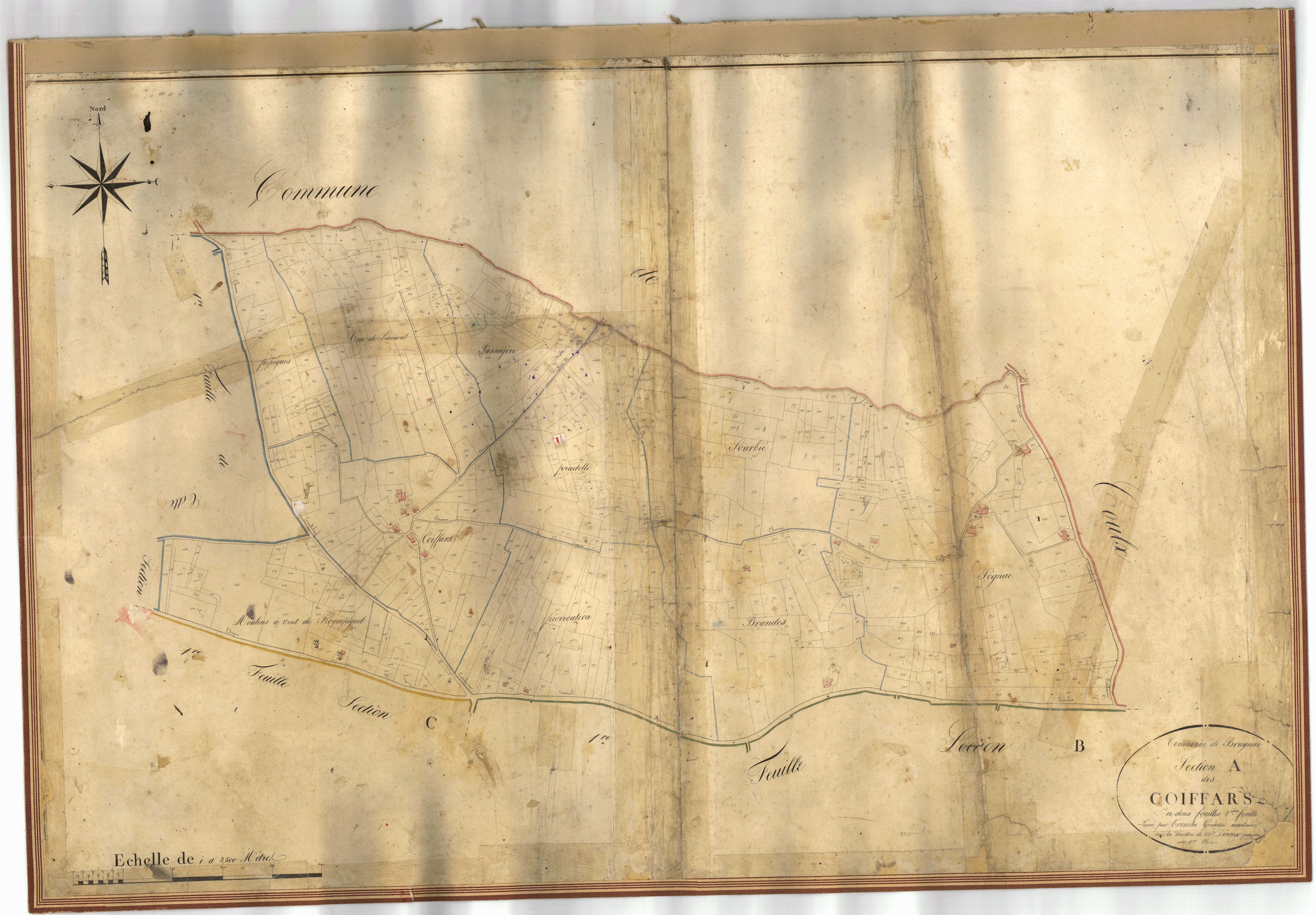 Plan napoléonien-A2 Coiffards, Brugnac