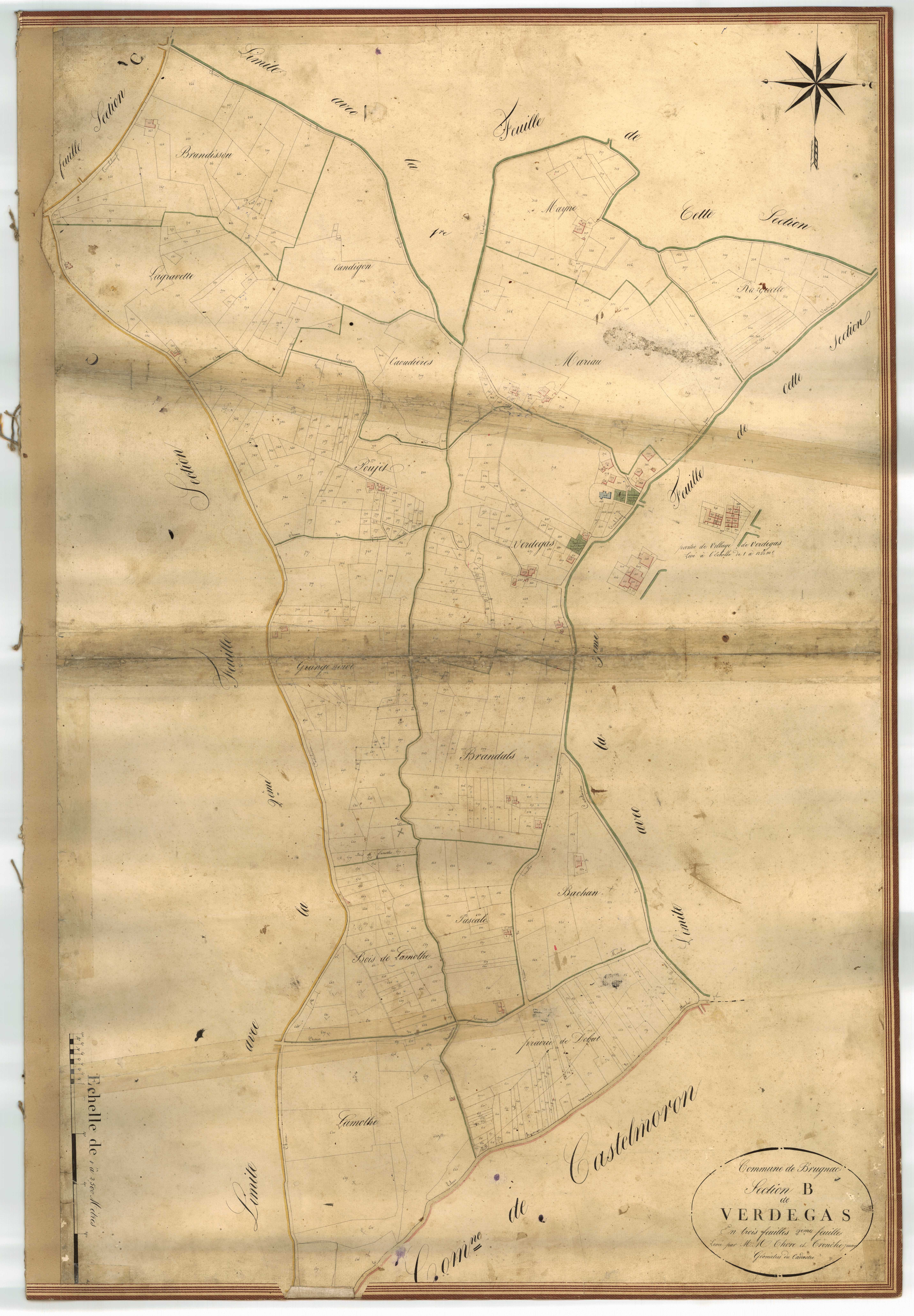 Plan napoléonien-B2 Les Verdegas, Brugnac