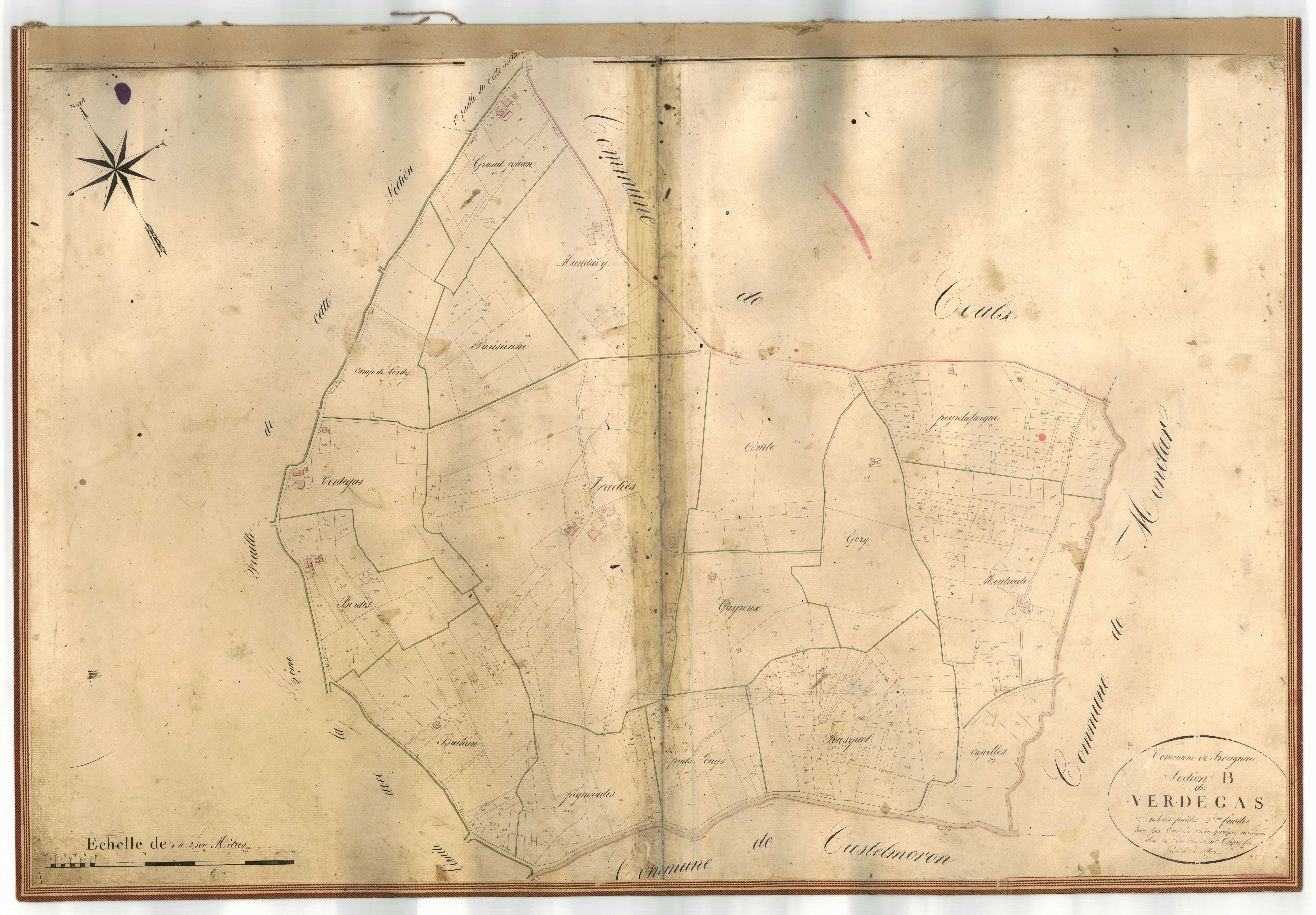 Plan napoléonien-B3 Les Verdegas, Brugnac