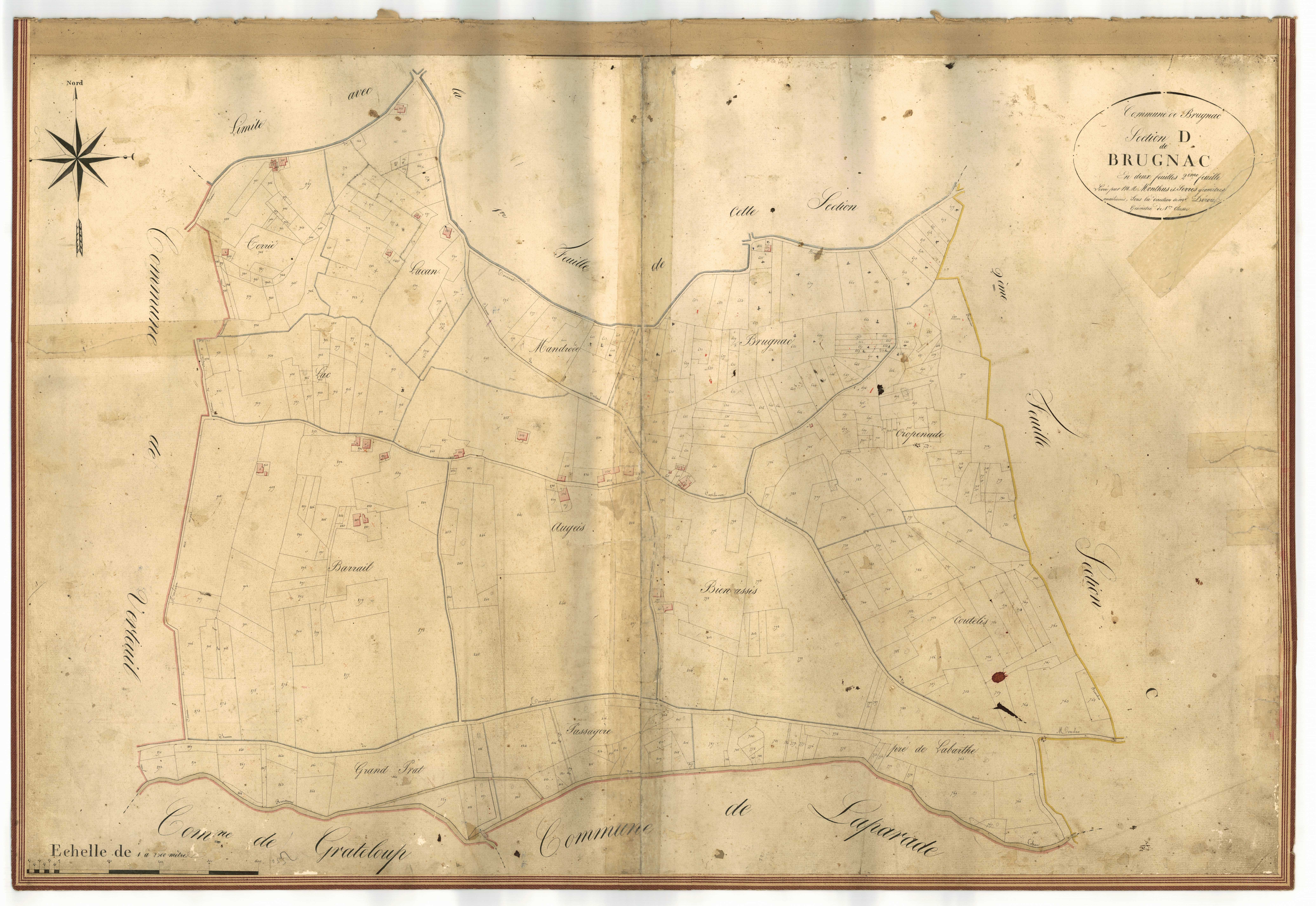 Plan napoléonien-D2 Cambes, Brugnac