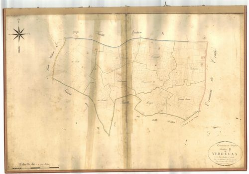 Plan napoléonien-B1 Les Verdegas, Brugnac