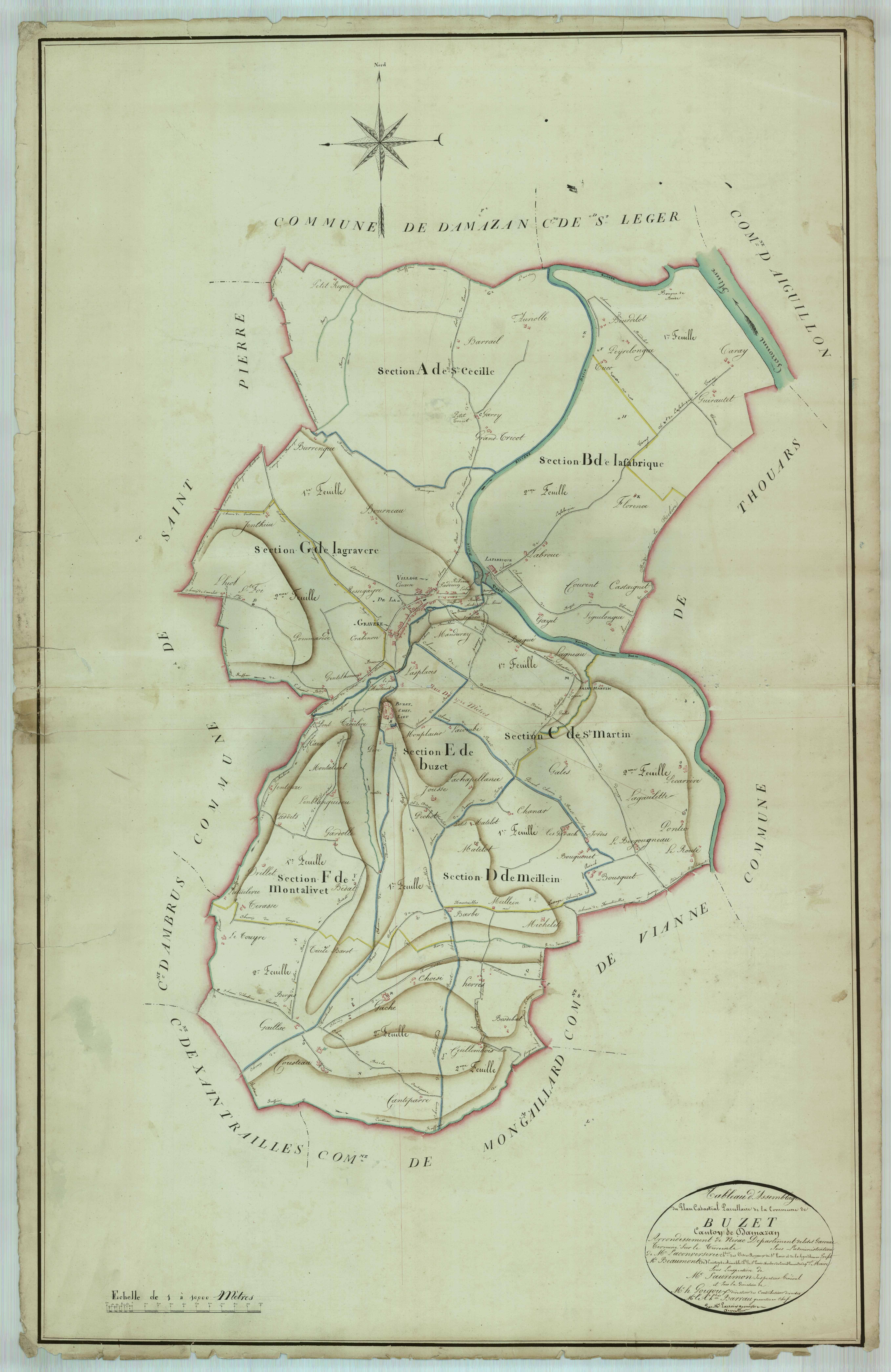 Plan napoléonien, atlas-TA, Buzet-sur-Baïse
