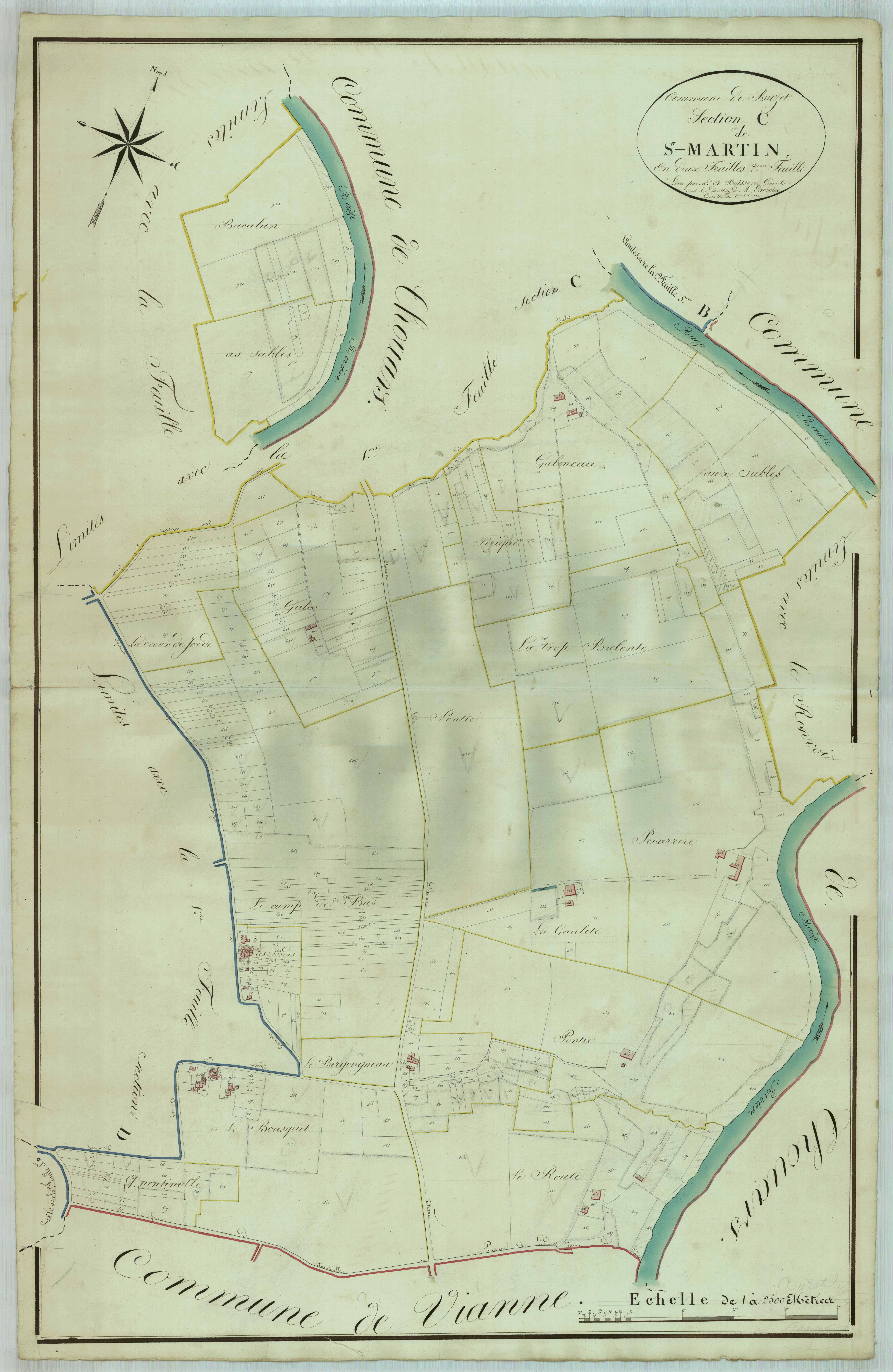 Plan napoléonien, atlas-C2 Saint-Martin, Buzet-sur-Baïse
