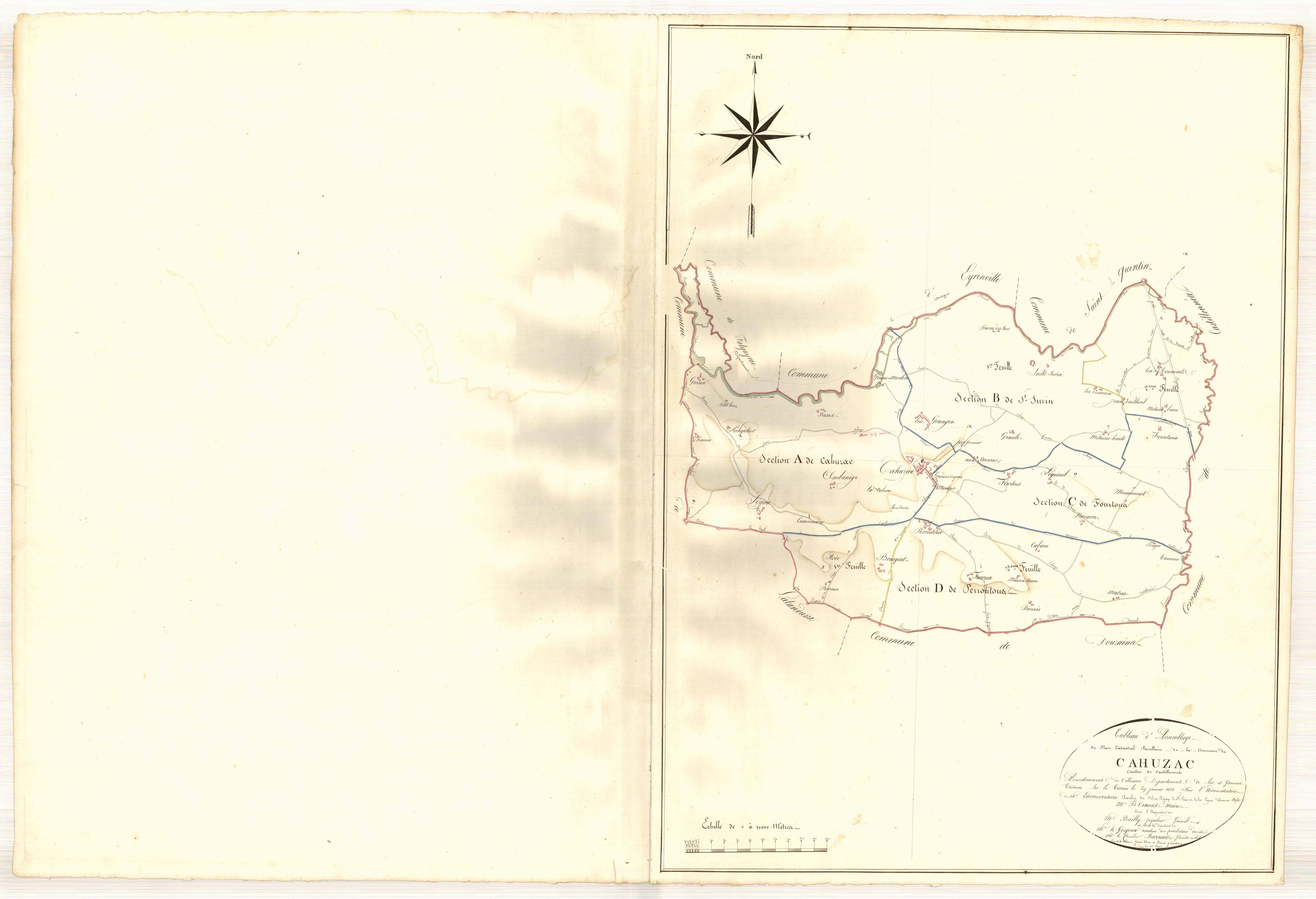 Plan napoléonien, atlas-TA, Cahuzac