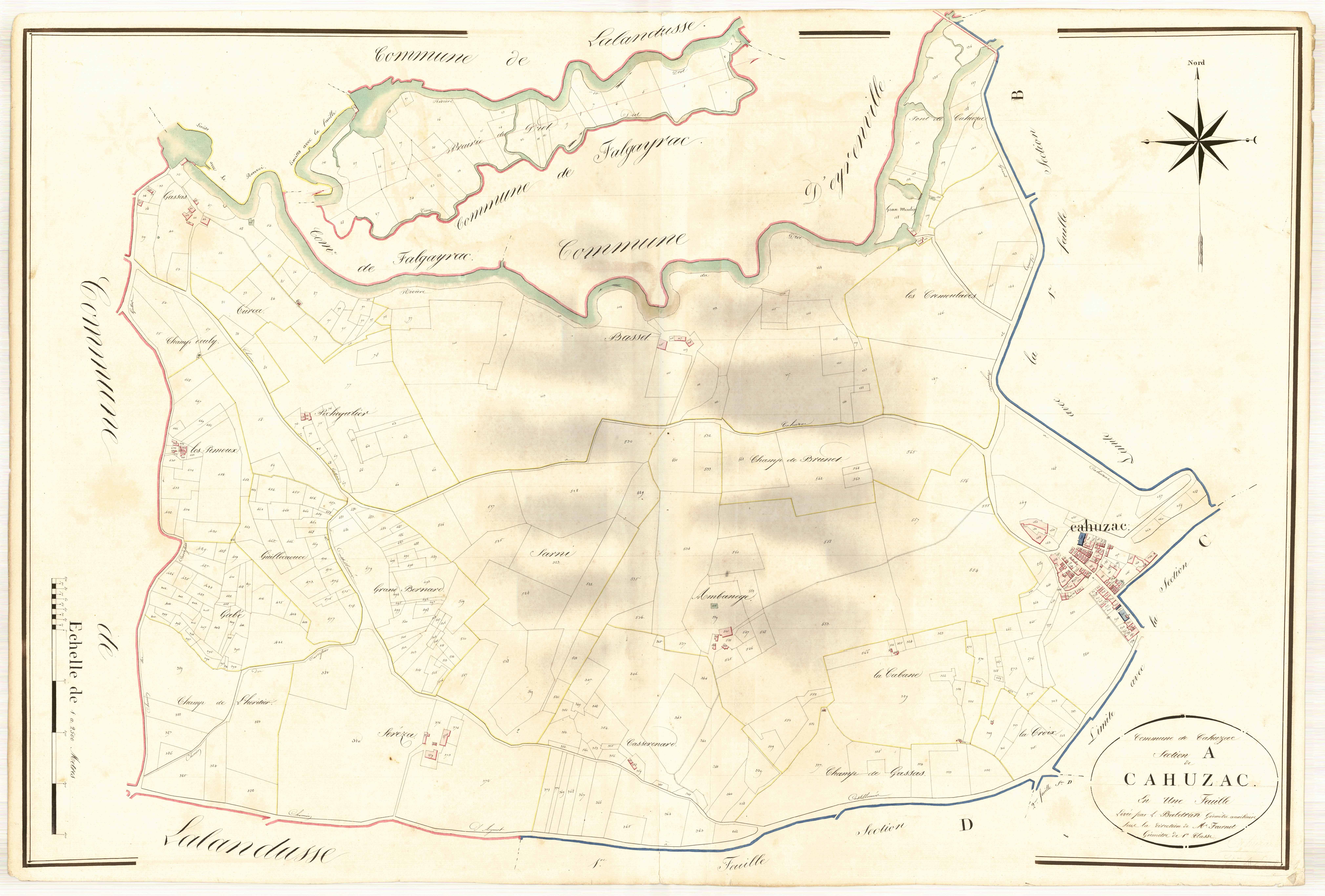Plan napoléonien, atlas-A Cahuzac, Cahuzac