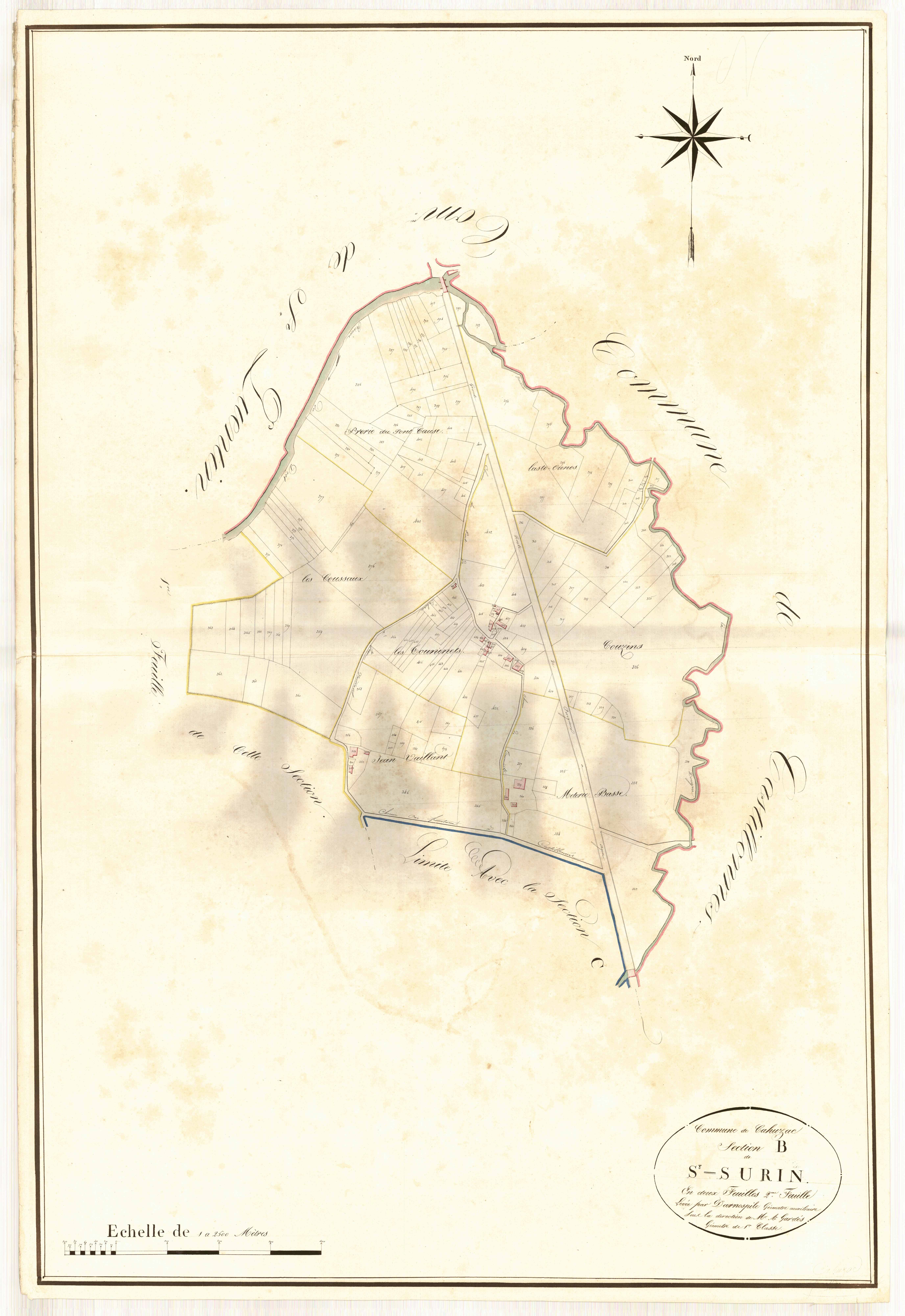 Plan napoléonien, atlas-B2 Saint-Surin, Cahuzac