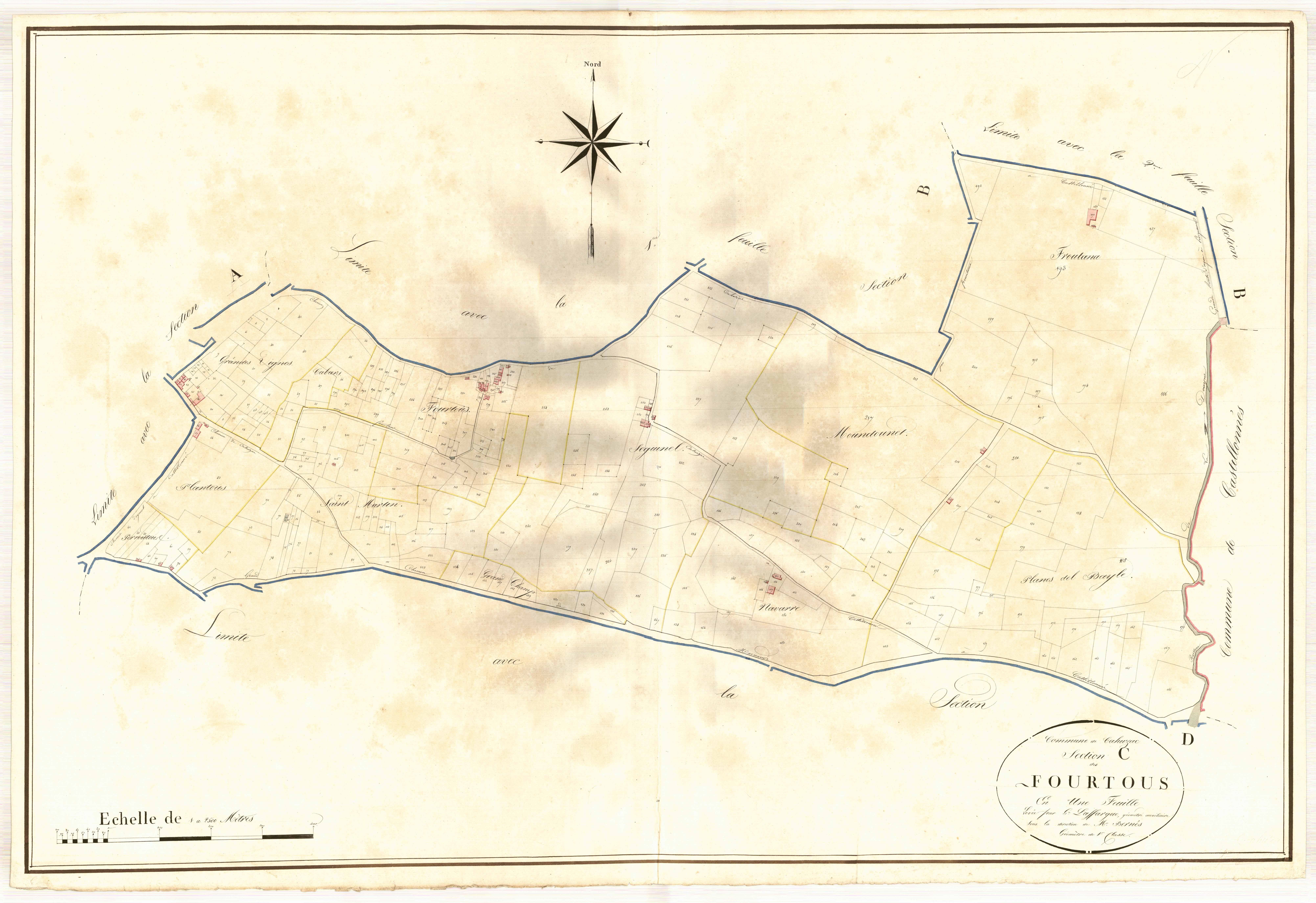 Plan napoléonien, atlas-C Fourtous, Cahuzac