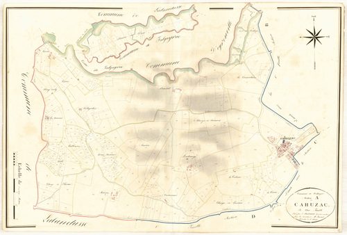 Plan napoléonien, atlas-A Cahuzac, Cahuzac