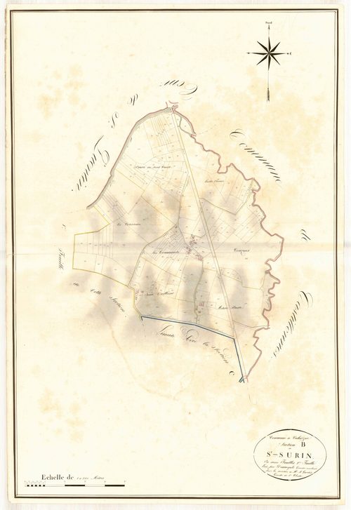 Plan napoléonien, atlas-B2 Saint-Surin, Cahuzac