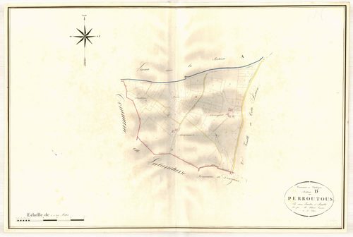Plan napoléonien, atlas-D1 Perroutous, Cahuzac