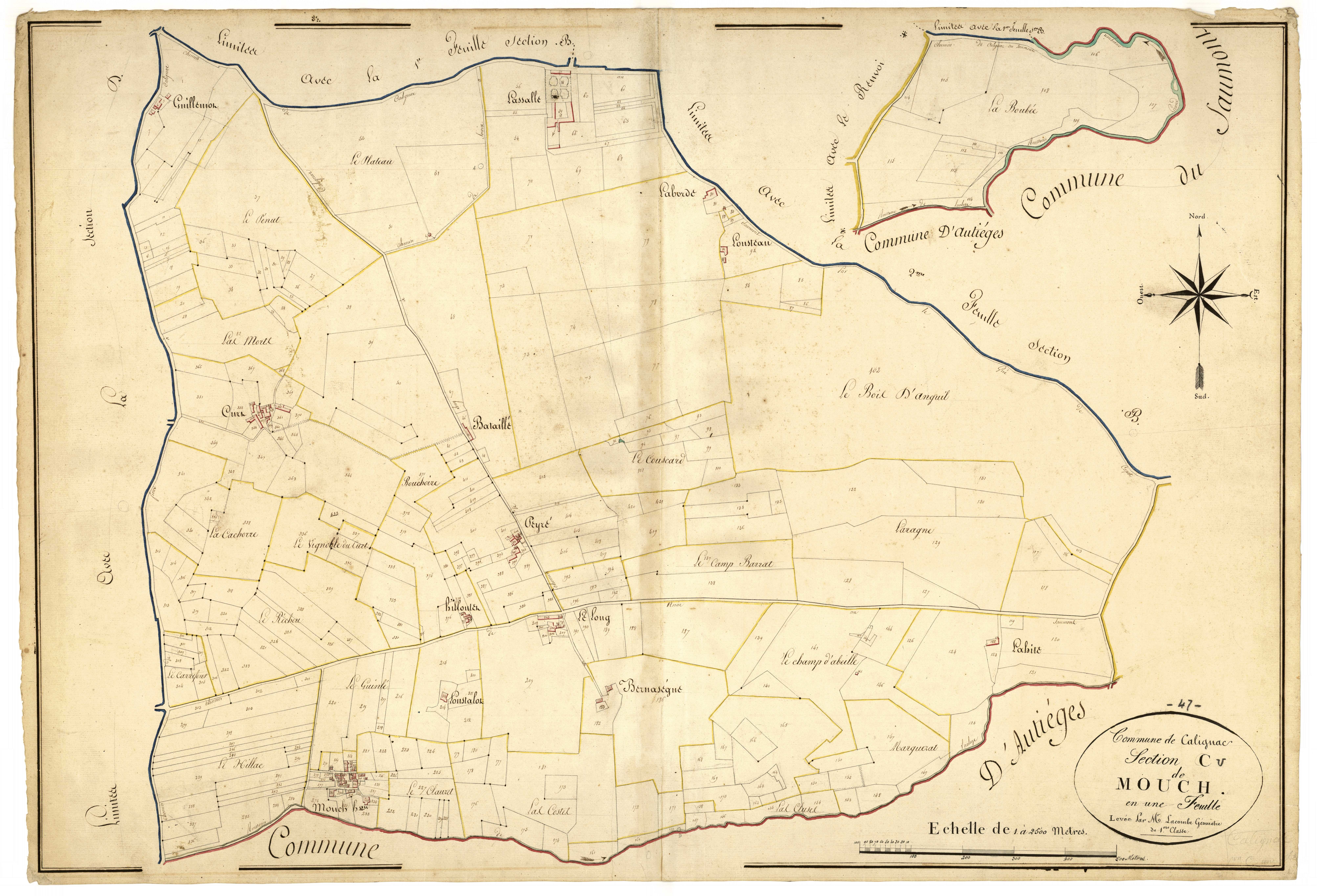 Plan napoléonien, atlas-C Mouch, Calignac