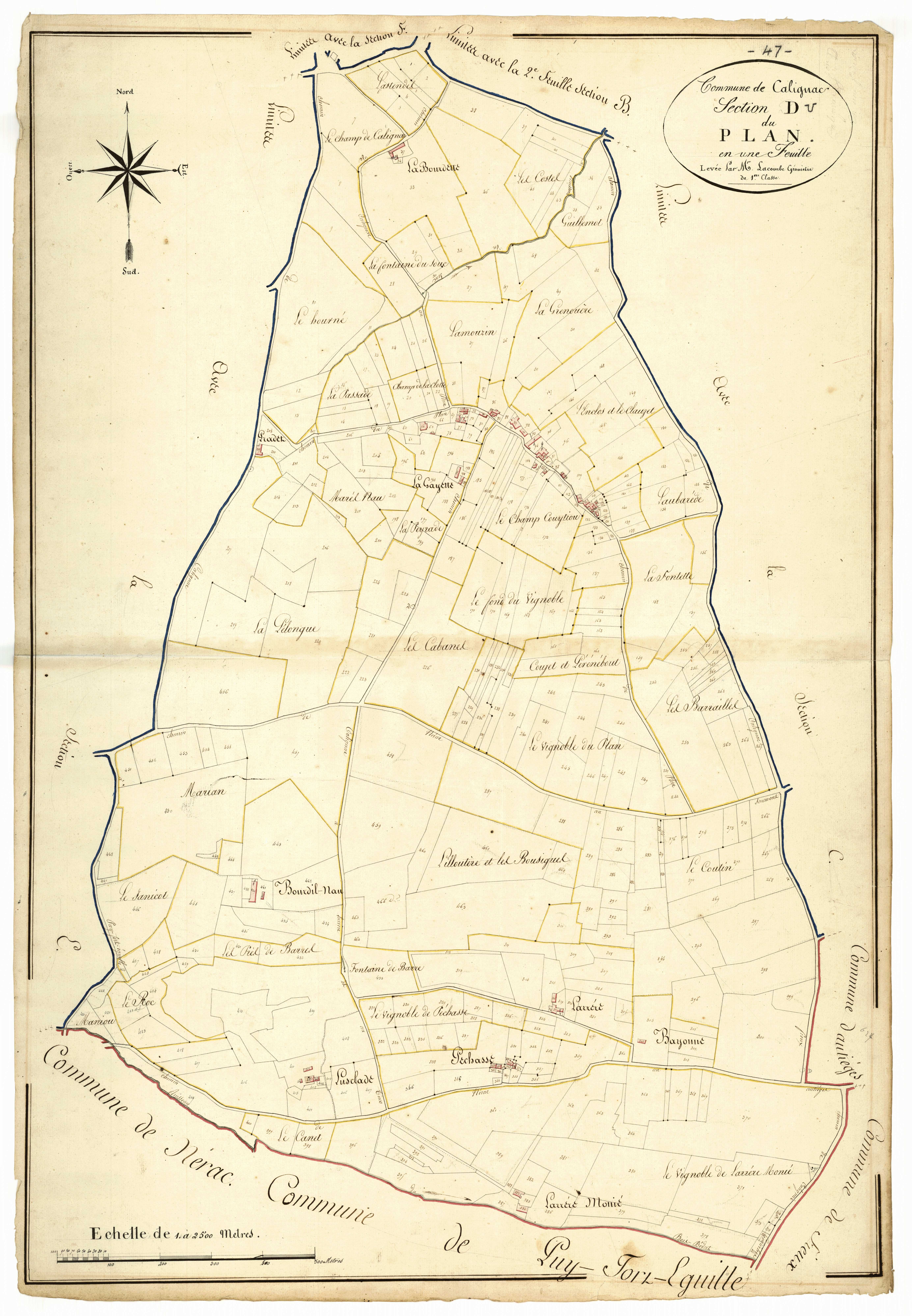 Plan napoléonien, atlas-D Le Plan, Calignac