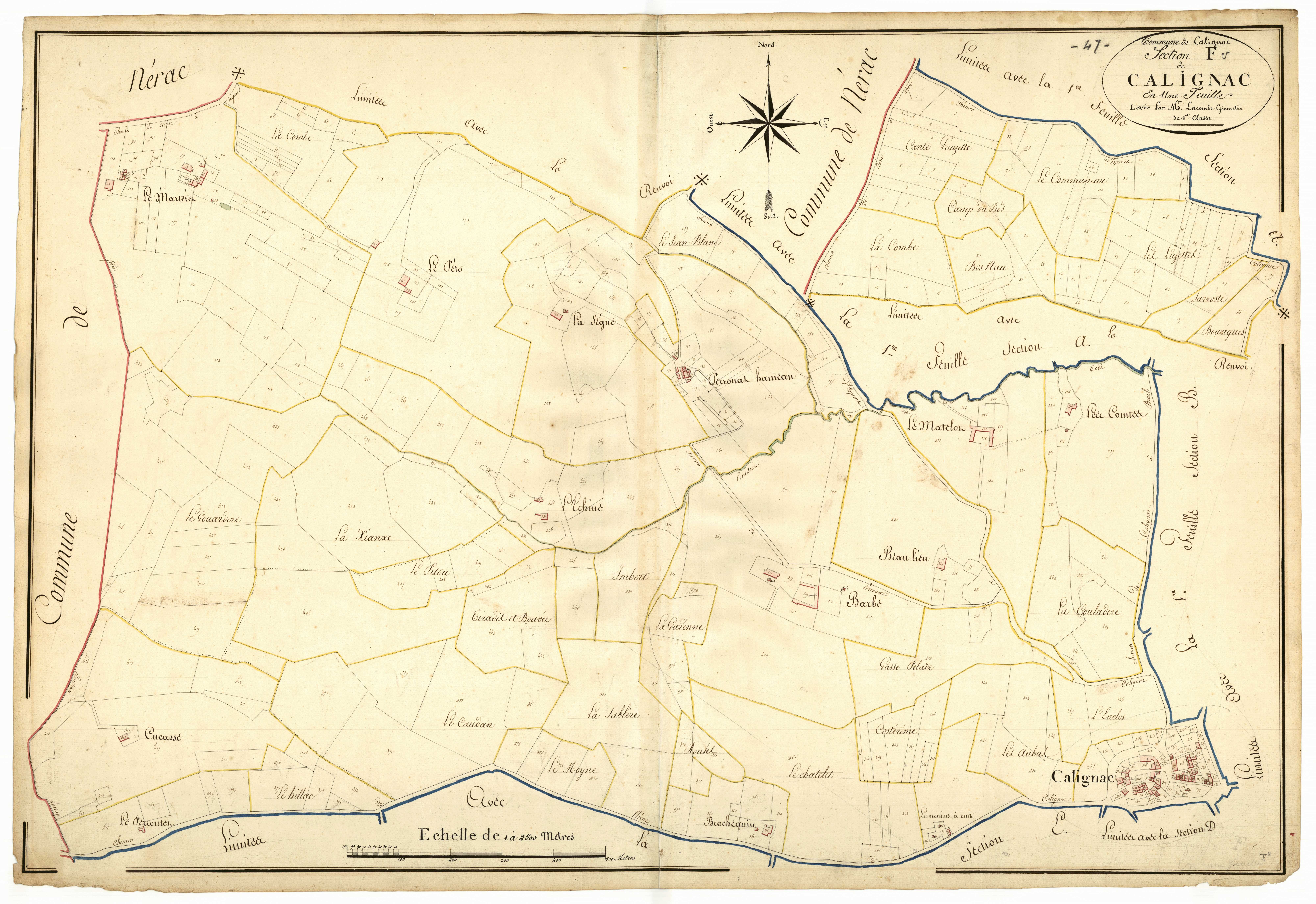 Plan napoléonien, atlas-F Calignac, Calignac