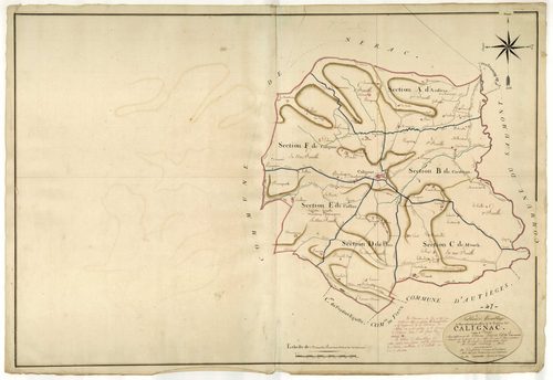 Plan napoléonien, atlas-TA, Calignac