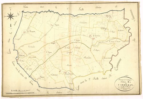 Plan napoléonien, atlas-B1 Carderan, Calignac
