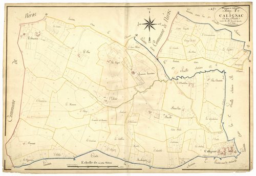 Plan napoléonien, atlas-F Calignac, Calignac