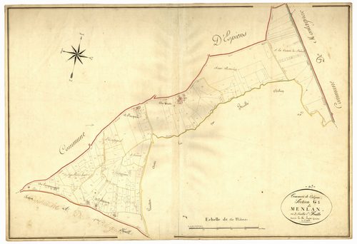 Plan napoléonien, atlas-G1 Menlan, Calignac