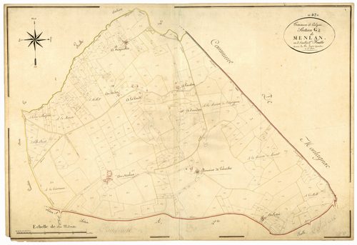 Plan napoléonien, atlas-G2 Menlan, Calignac