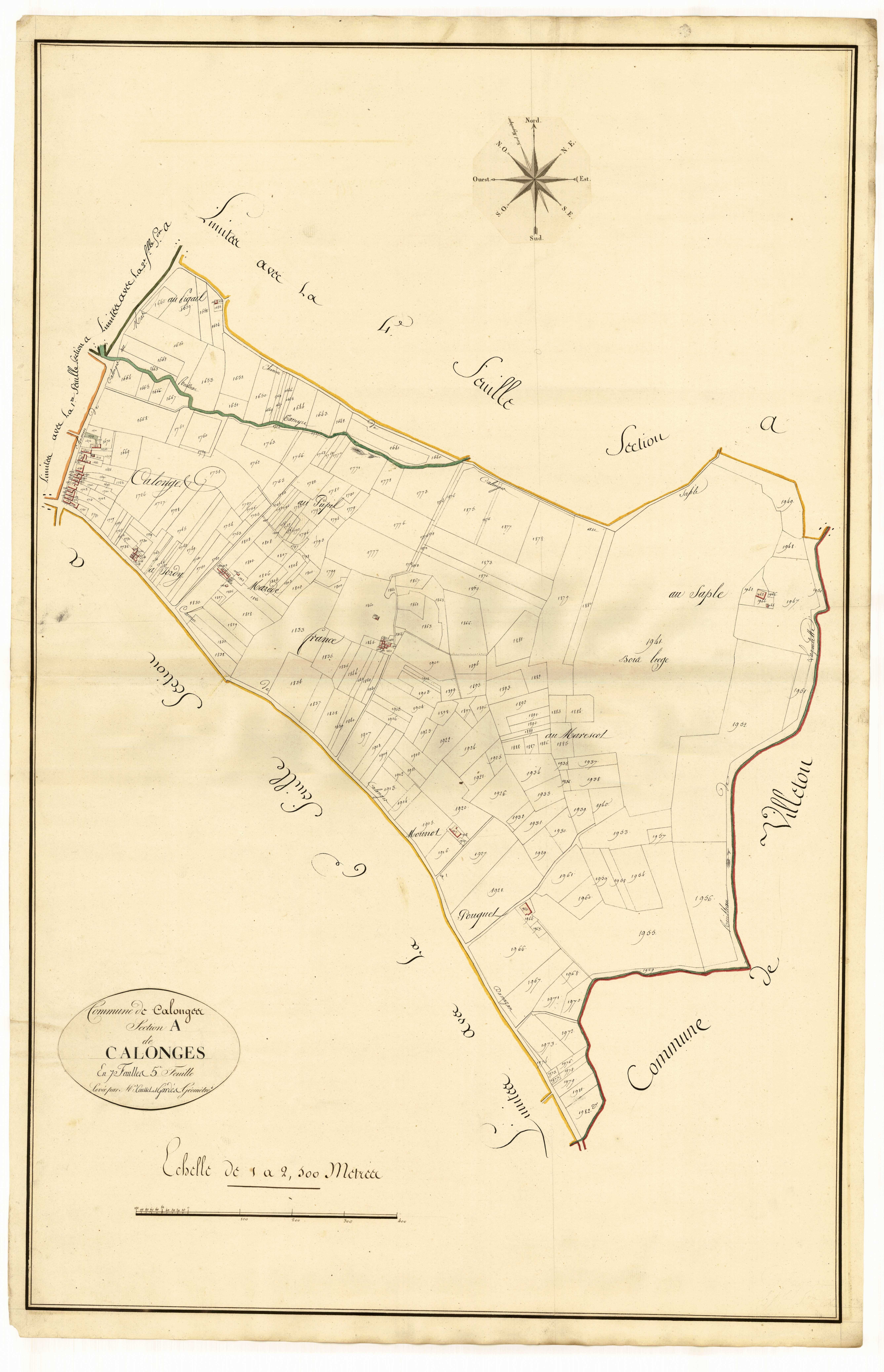 Plan primitif, atlas-A5 Calonges, Calonges