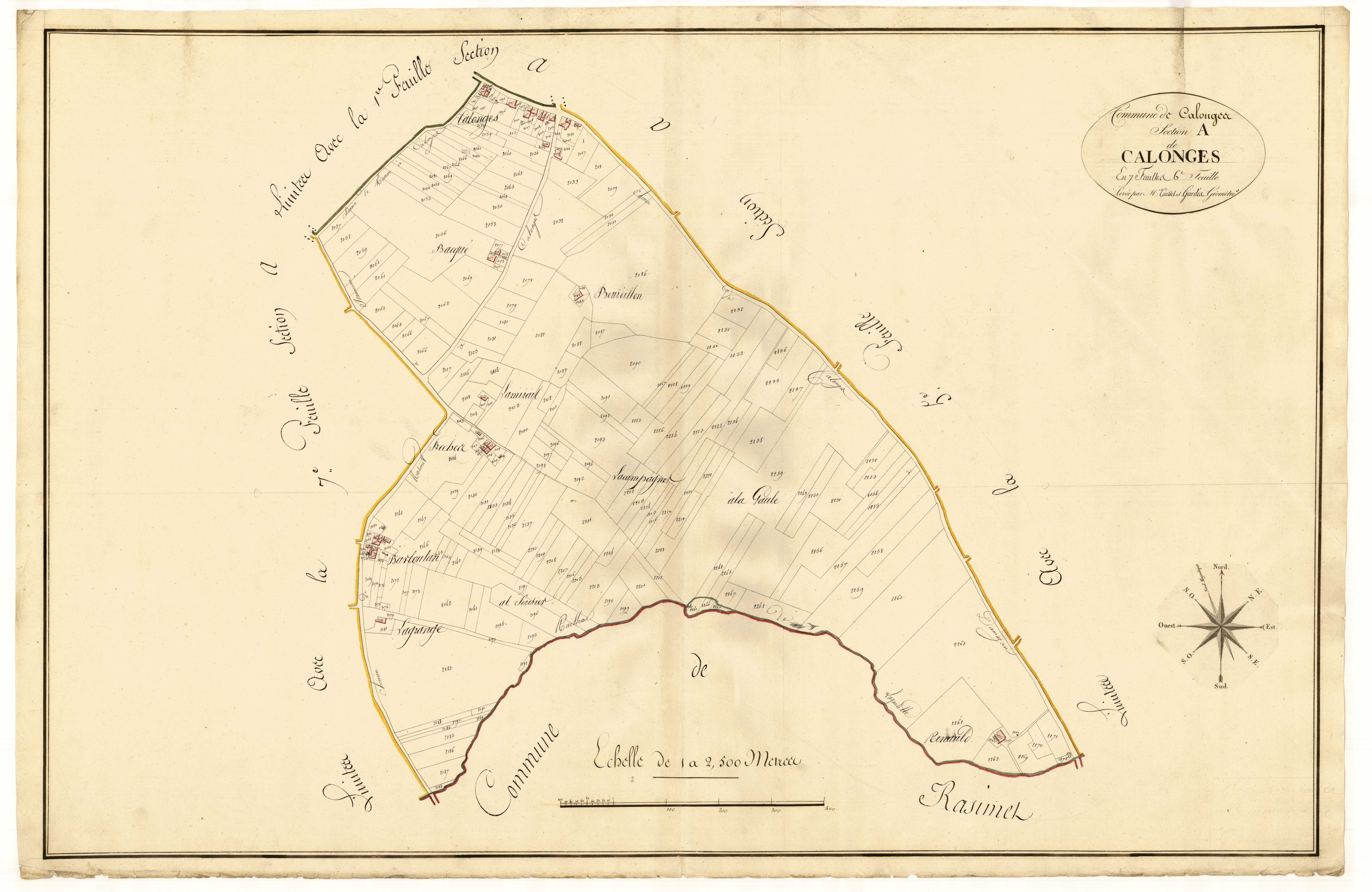 Plan primitif, atlas-A6 Calonges, Calonges