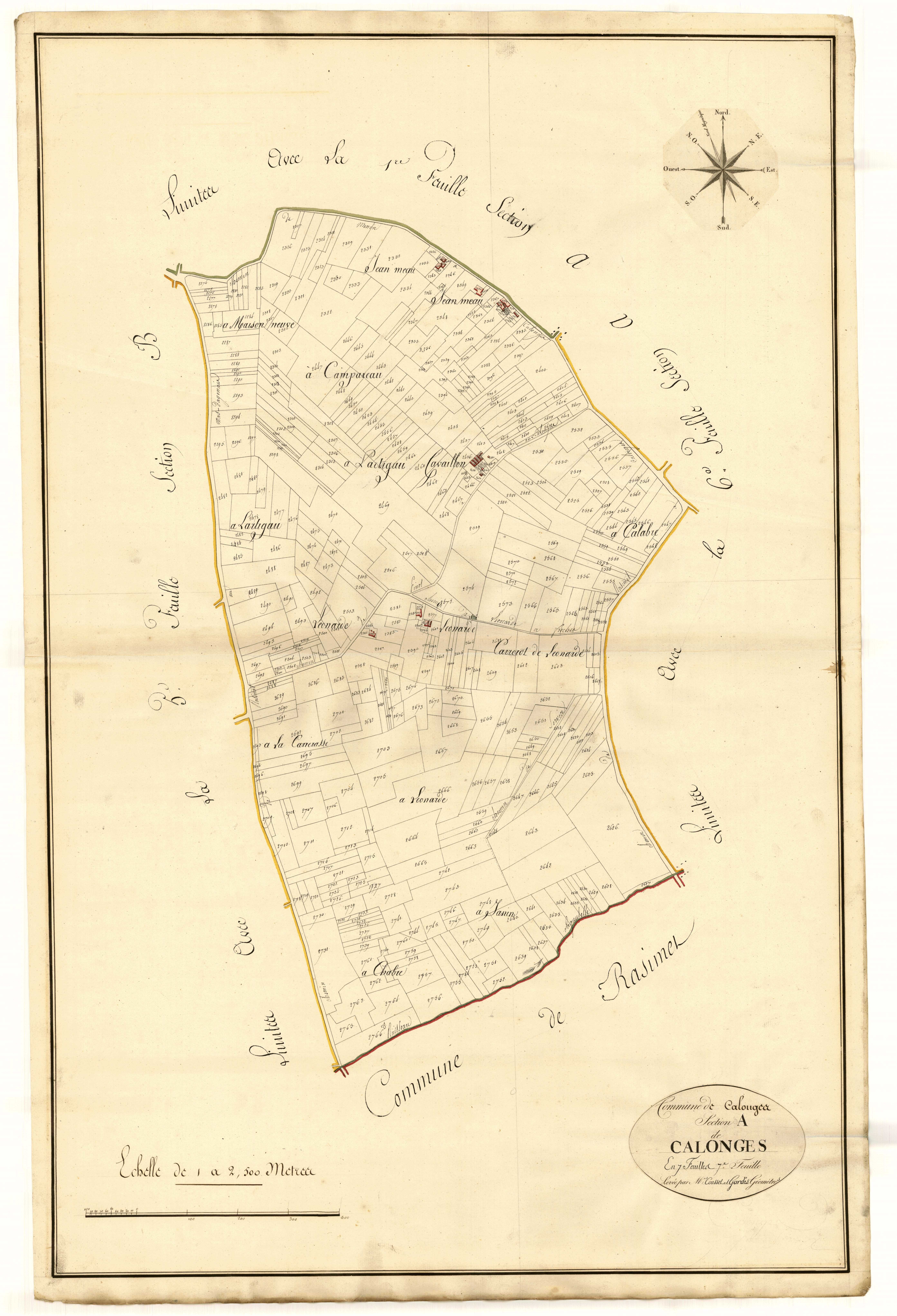 Plan primitif, atlas-A7 Calonges, Calonges