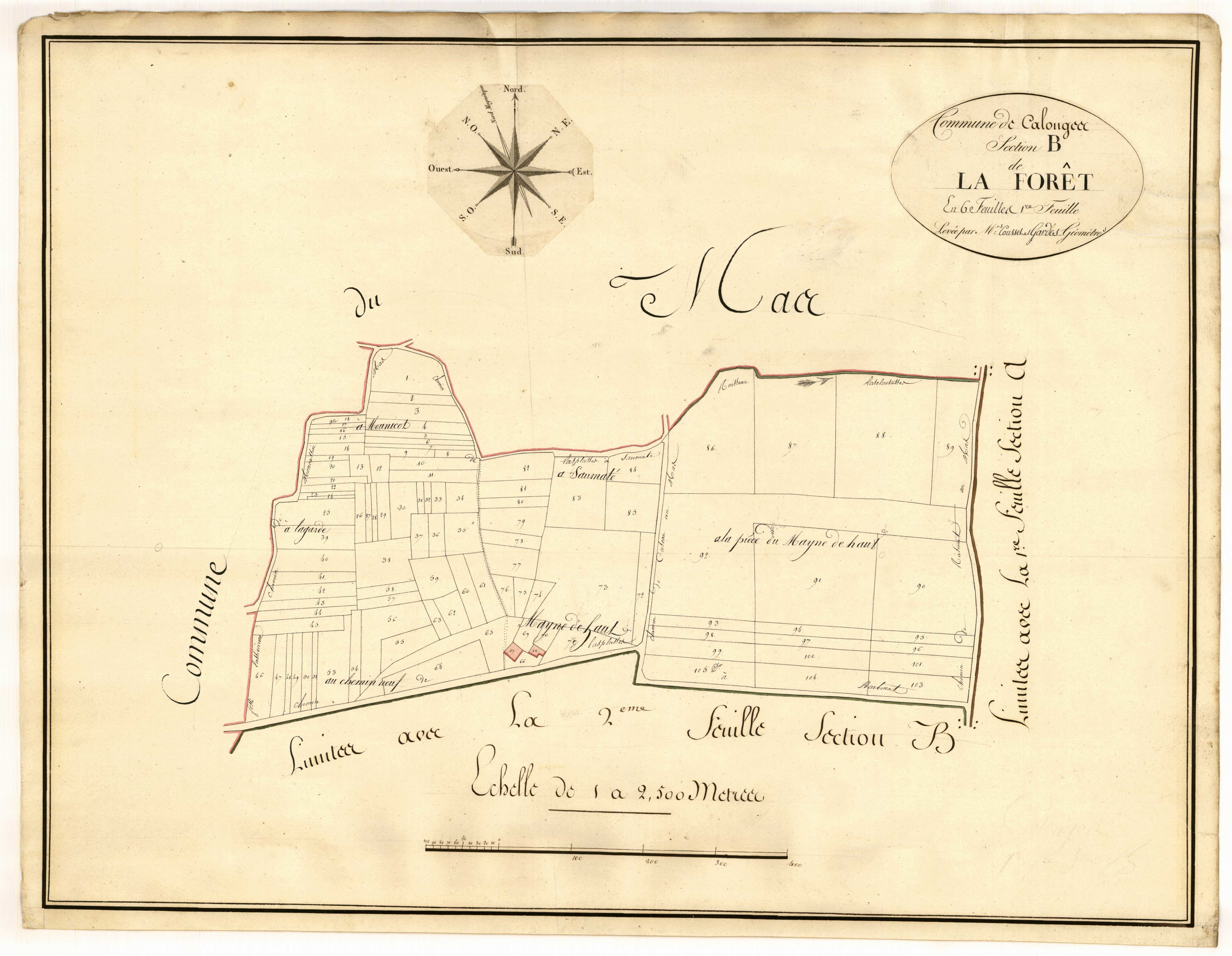 Plan primitif, atlas-B1 La Forêt, Calonges