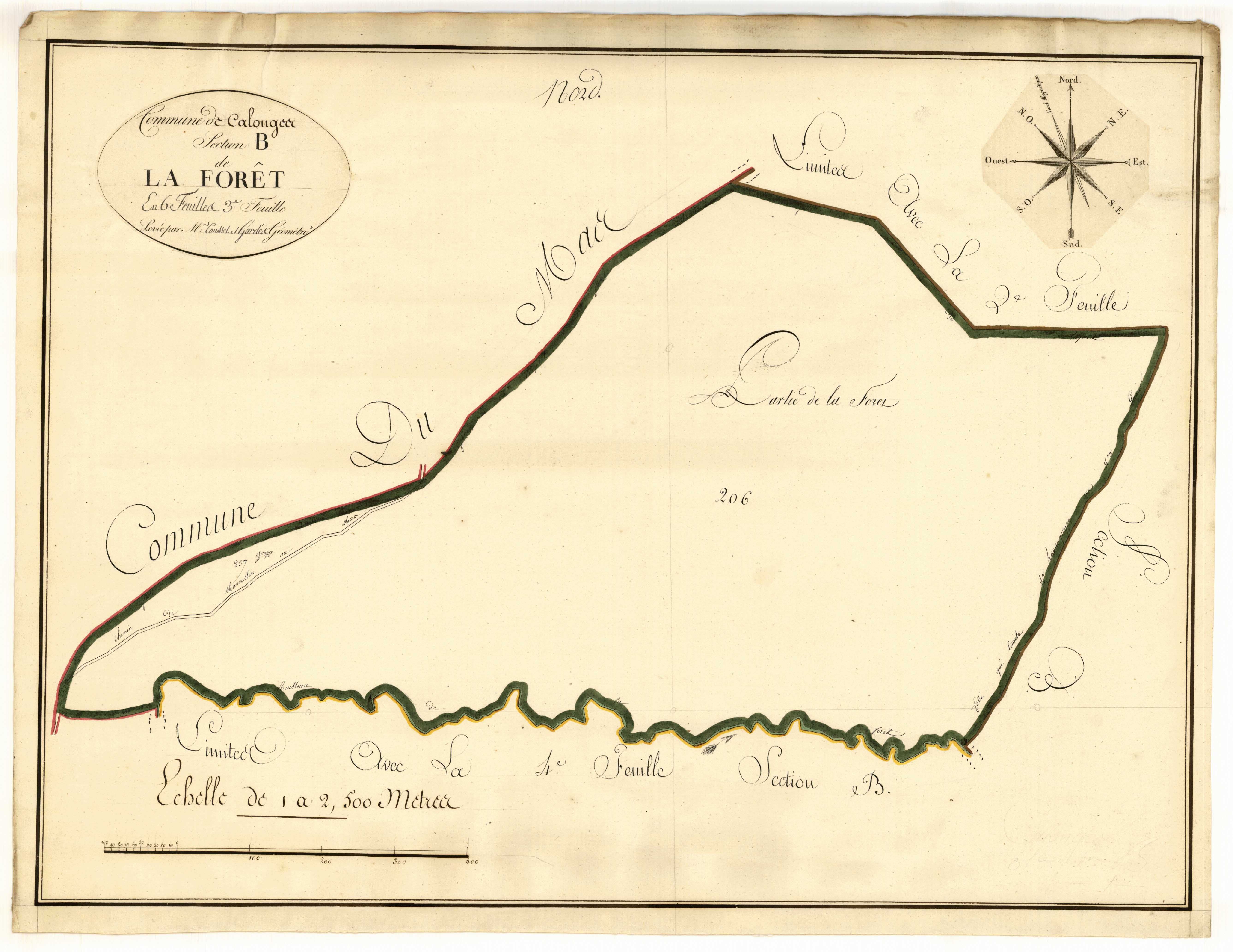 Plan primitif, atlas-B3 La Forêt, Calonges