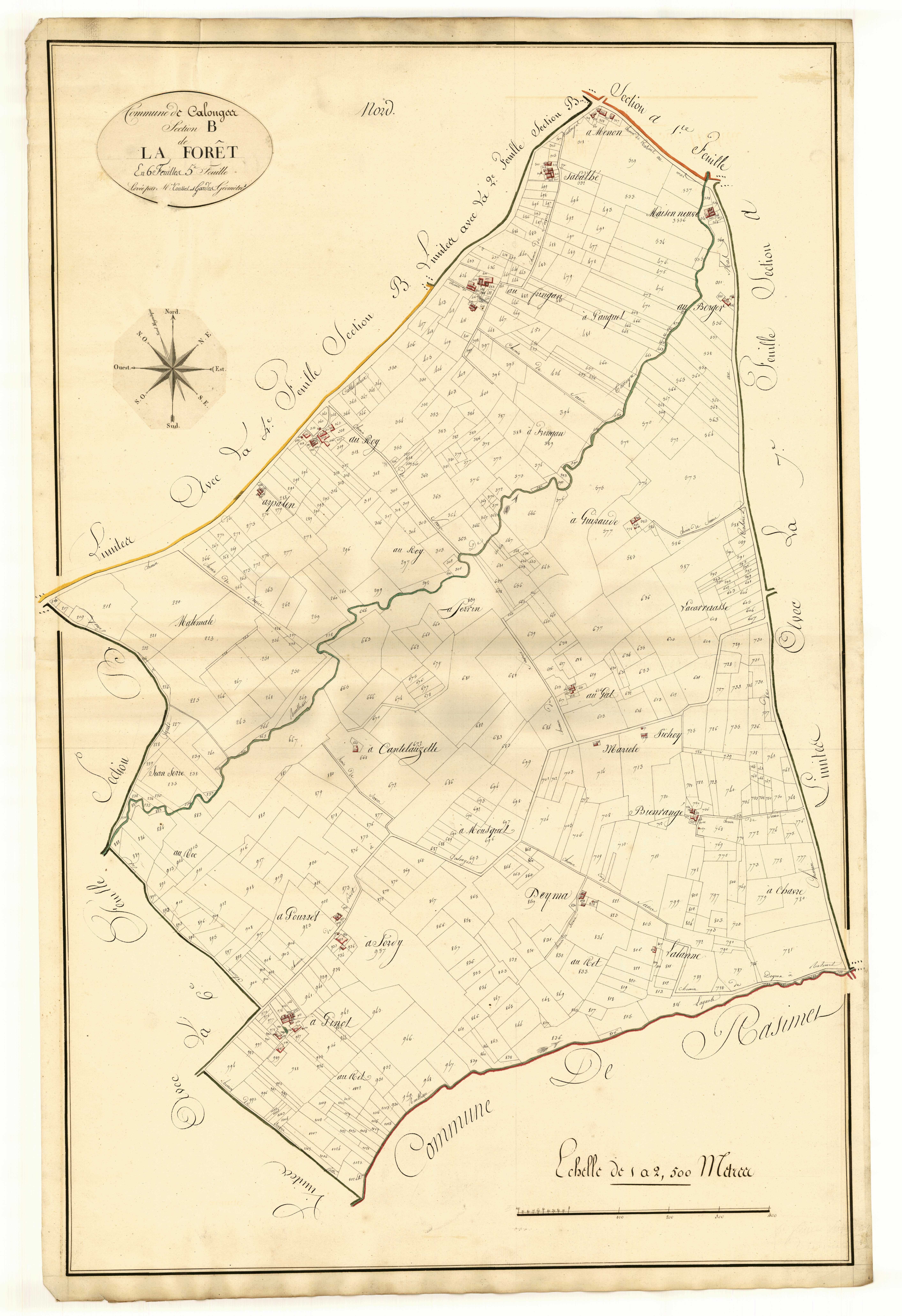 Plan primitif, atlas-B5 La Forêt, Calonges