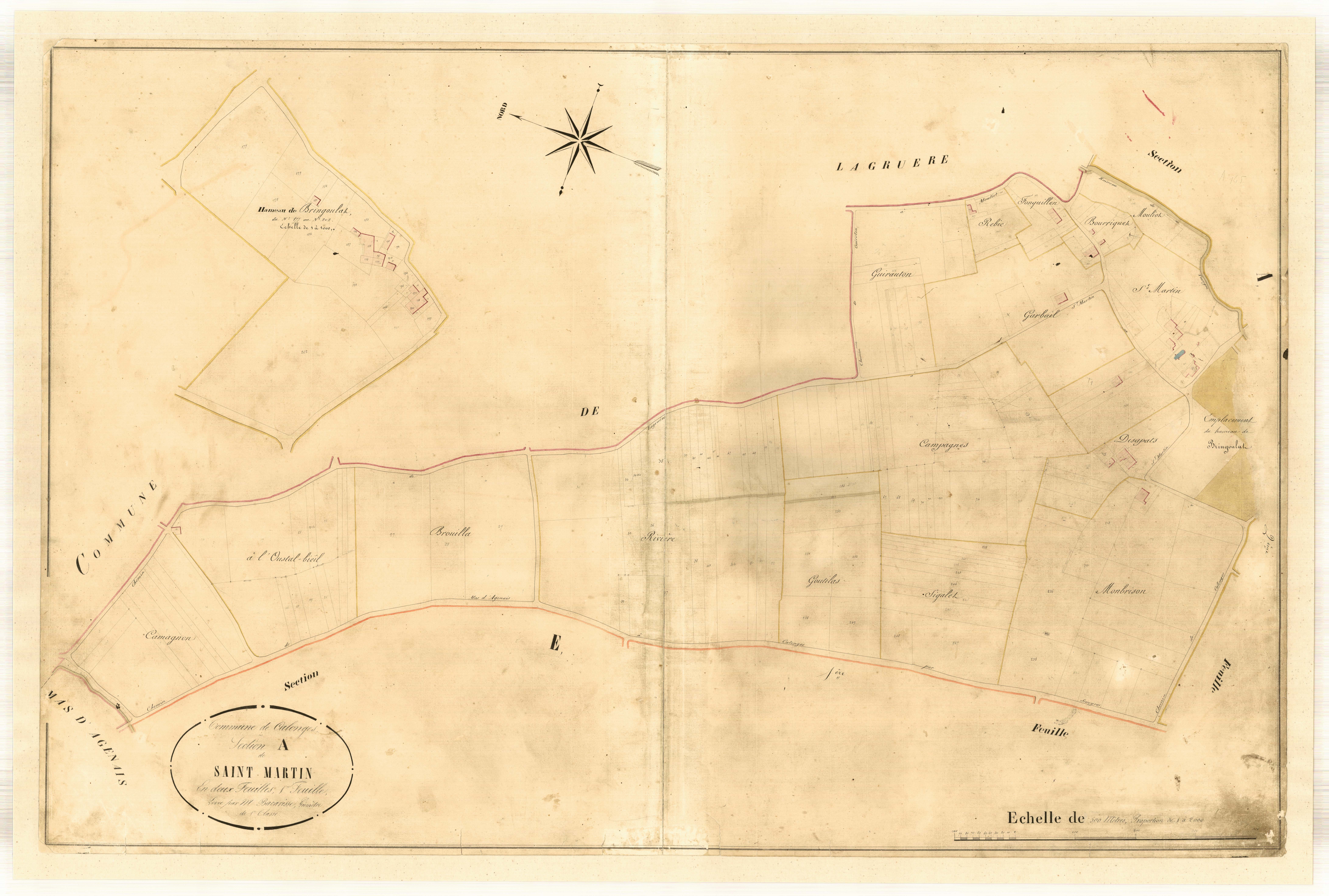 Plan napoléonien-A1 Saint-Martin, Calonges