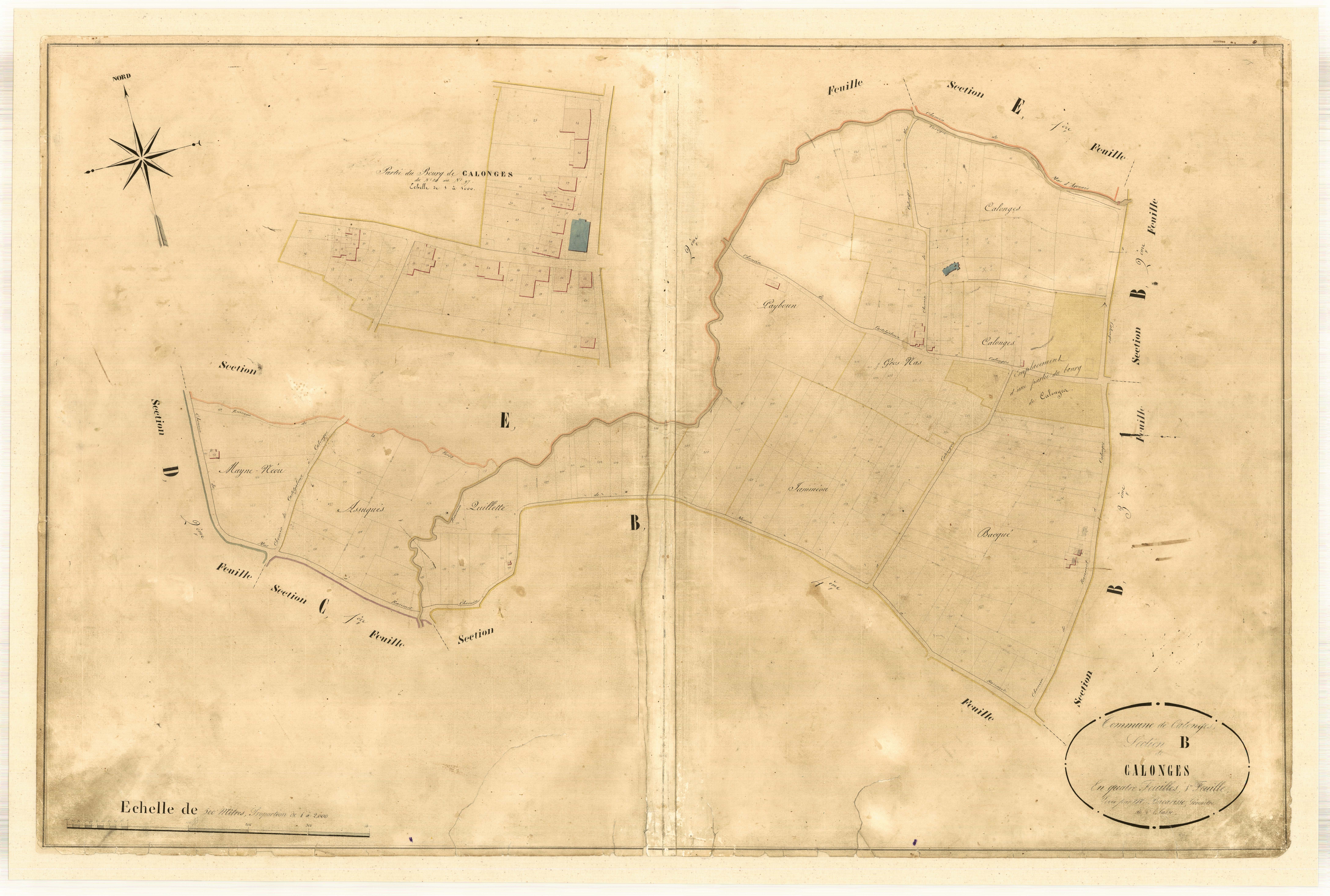 Plan napoléonien-B1 Calonges, Calonges