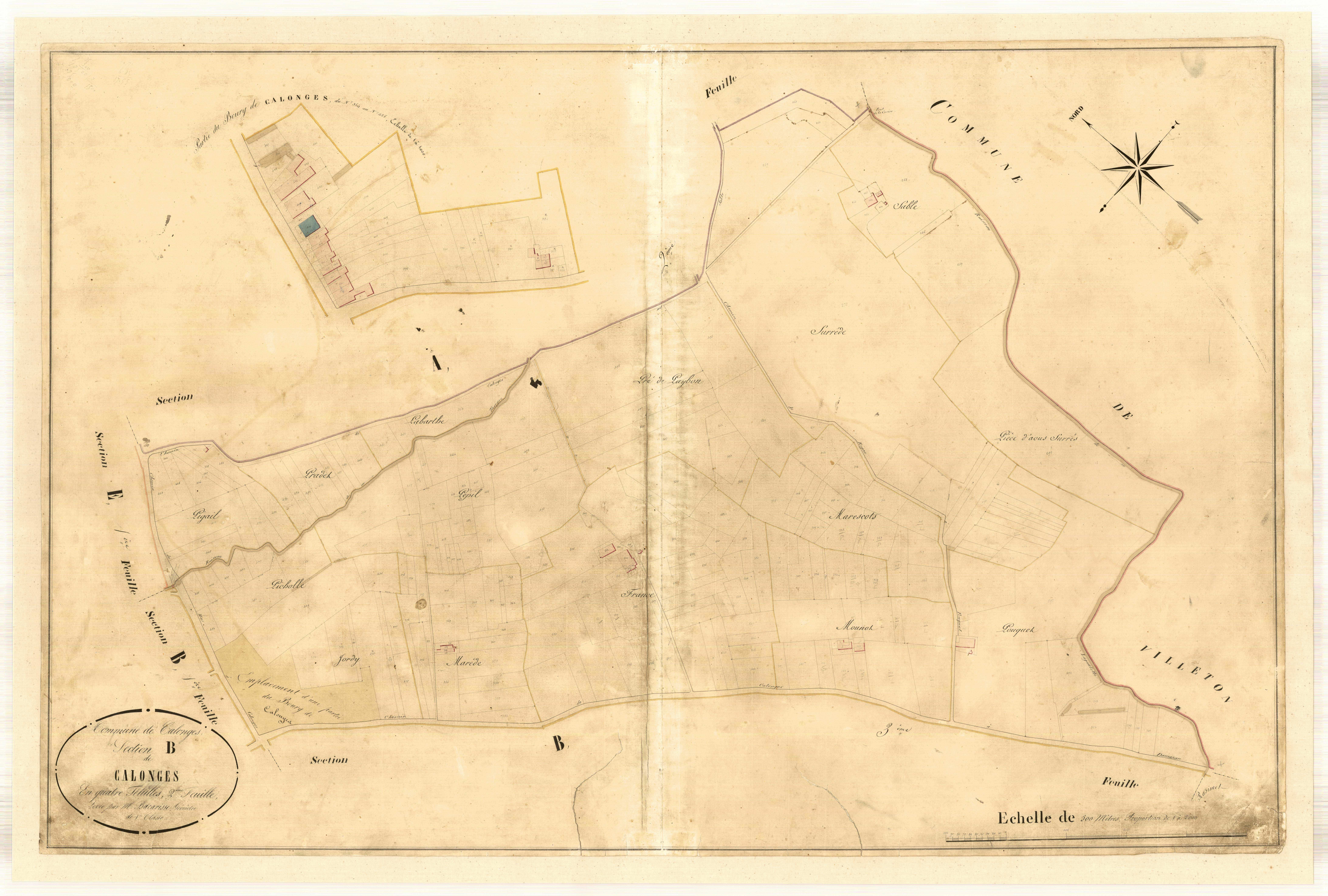 Plan napoléonien-B2 Calonges, Calonges