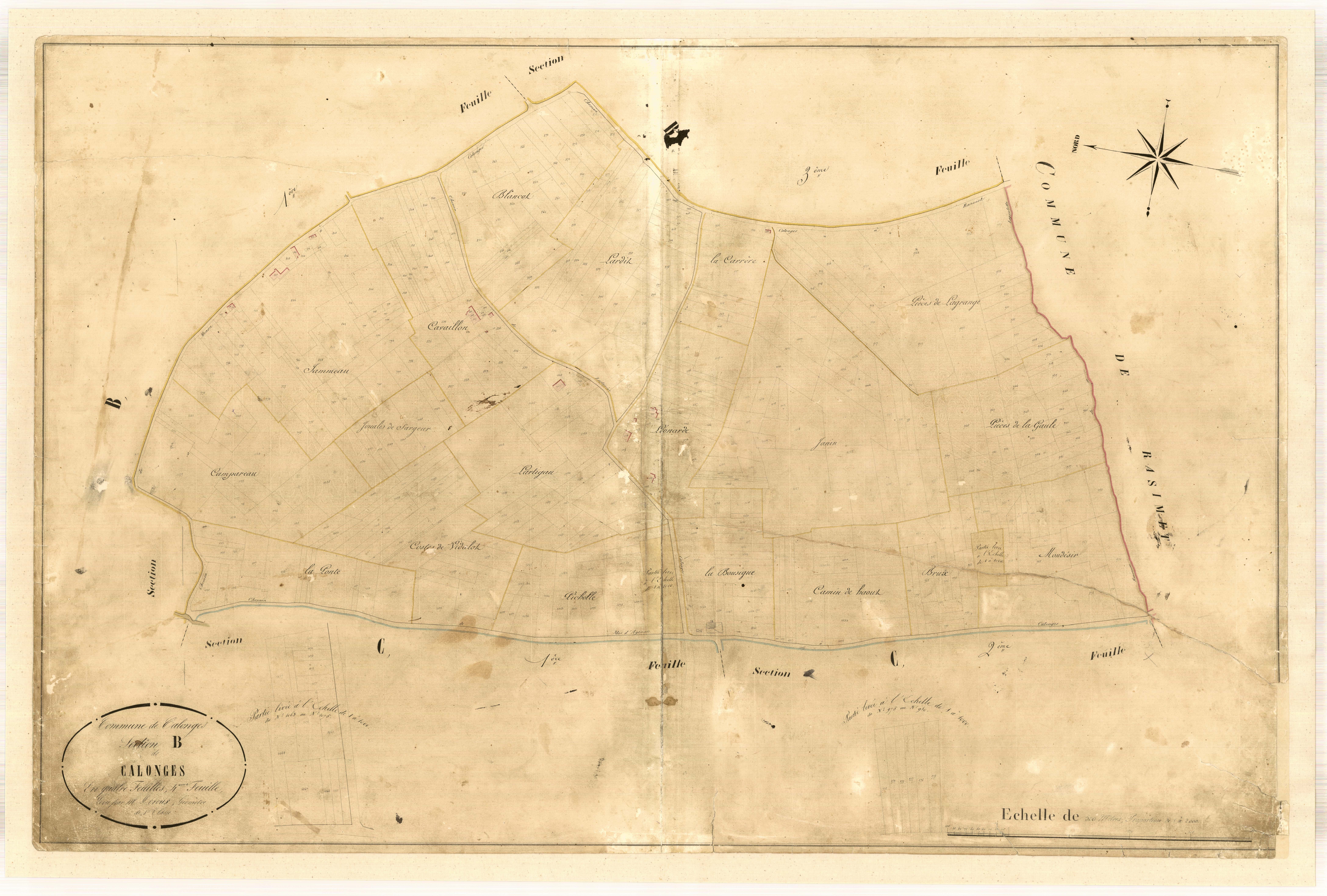Plan napoléonien-B4 Calonges, Calonges