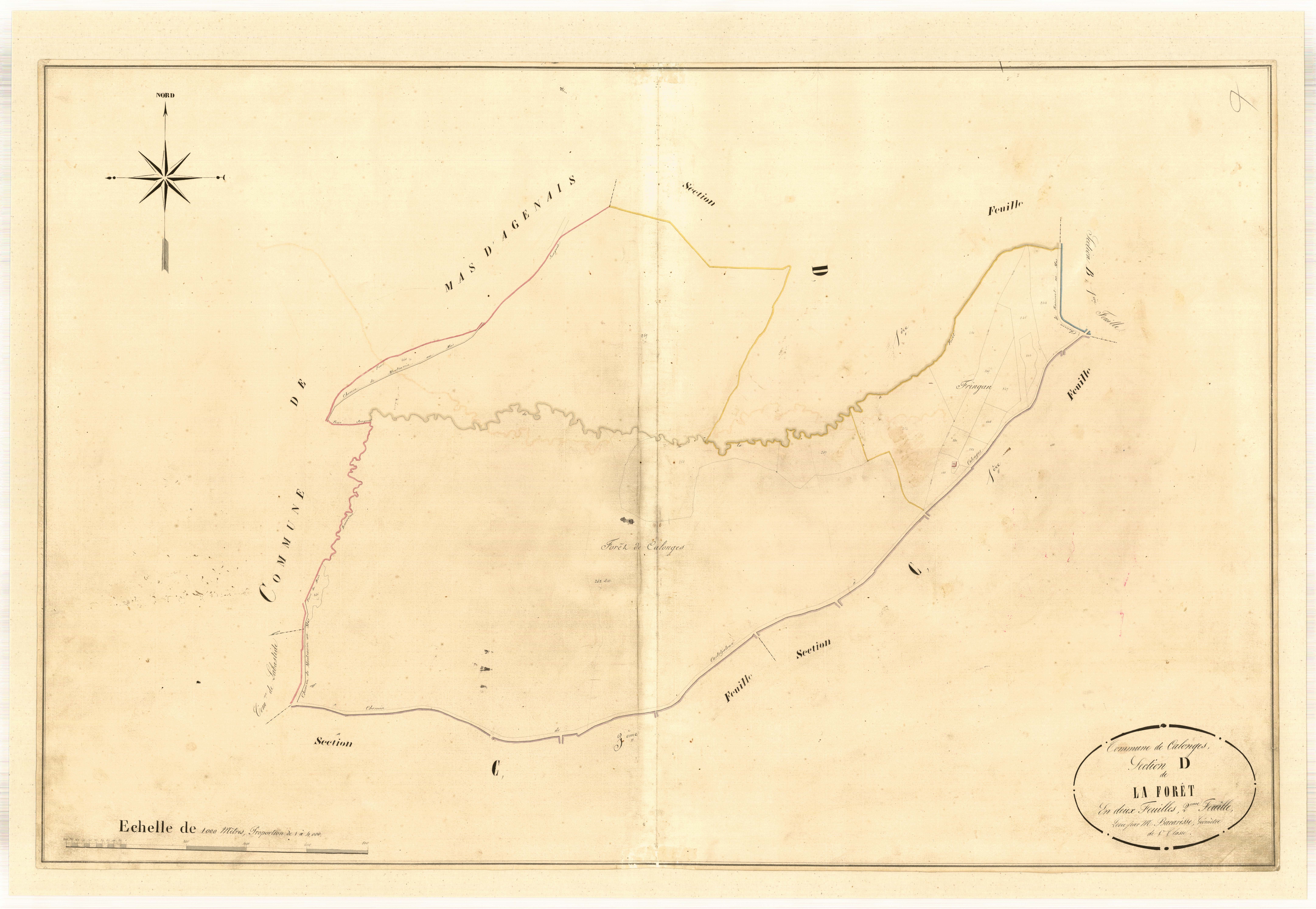 Plan napoléonien-D2 La Forêt, Calonges