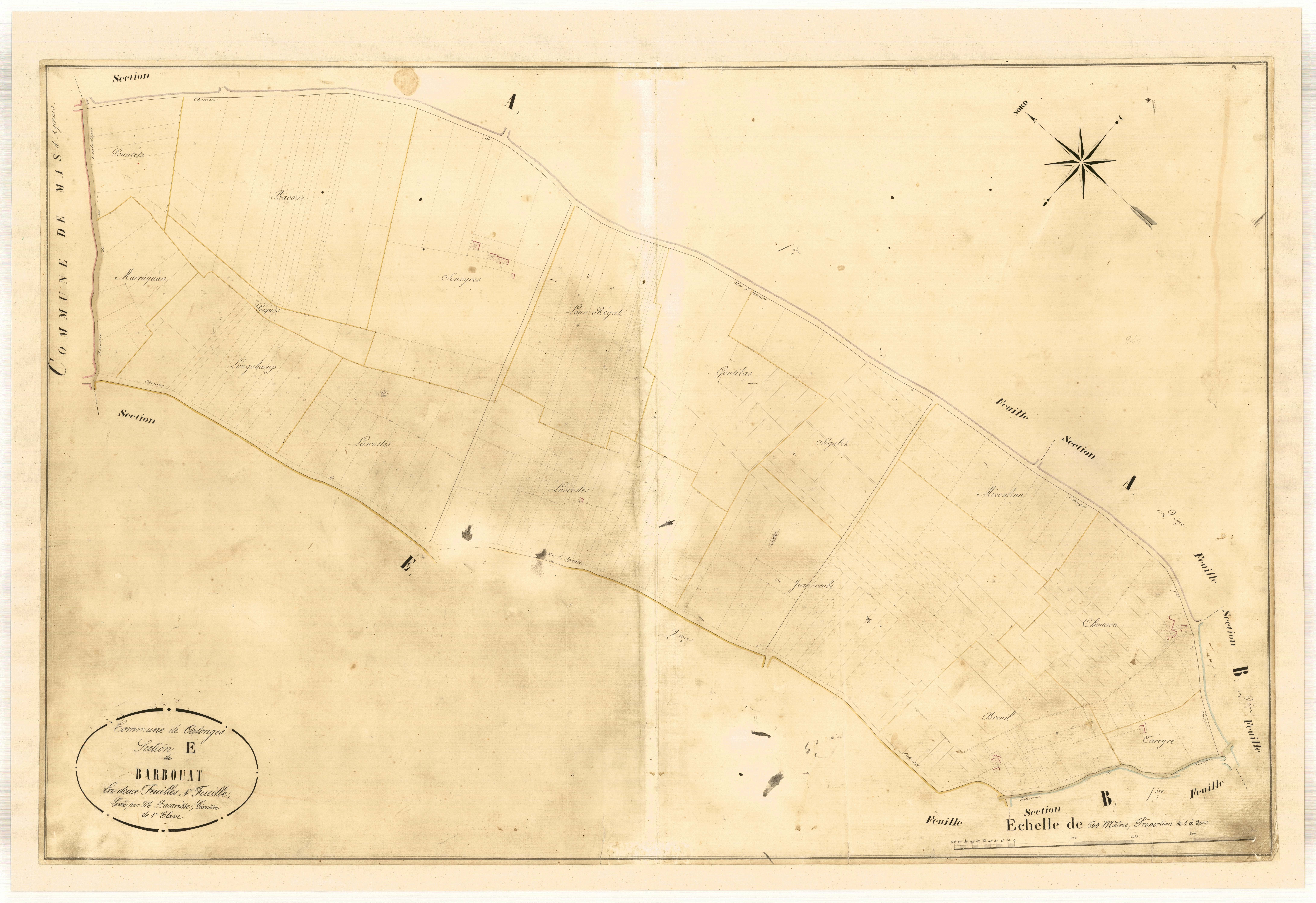 Plan napoléonien-E1 Barbouat, Calonges