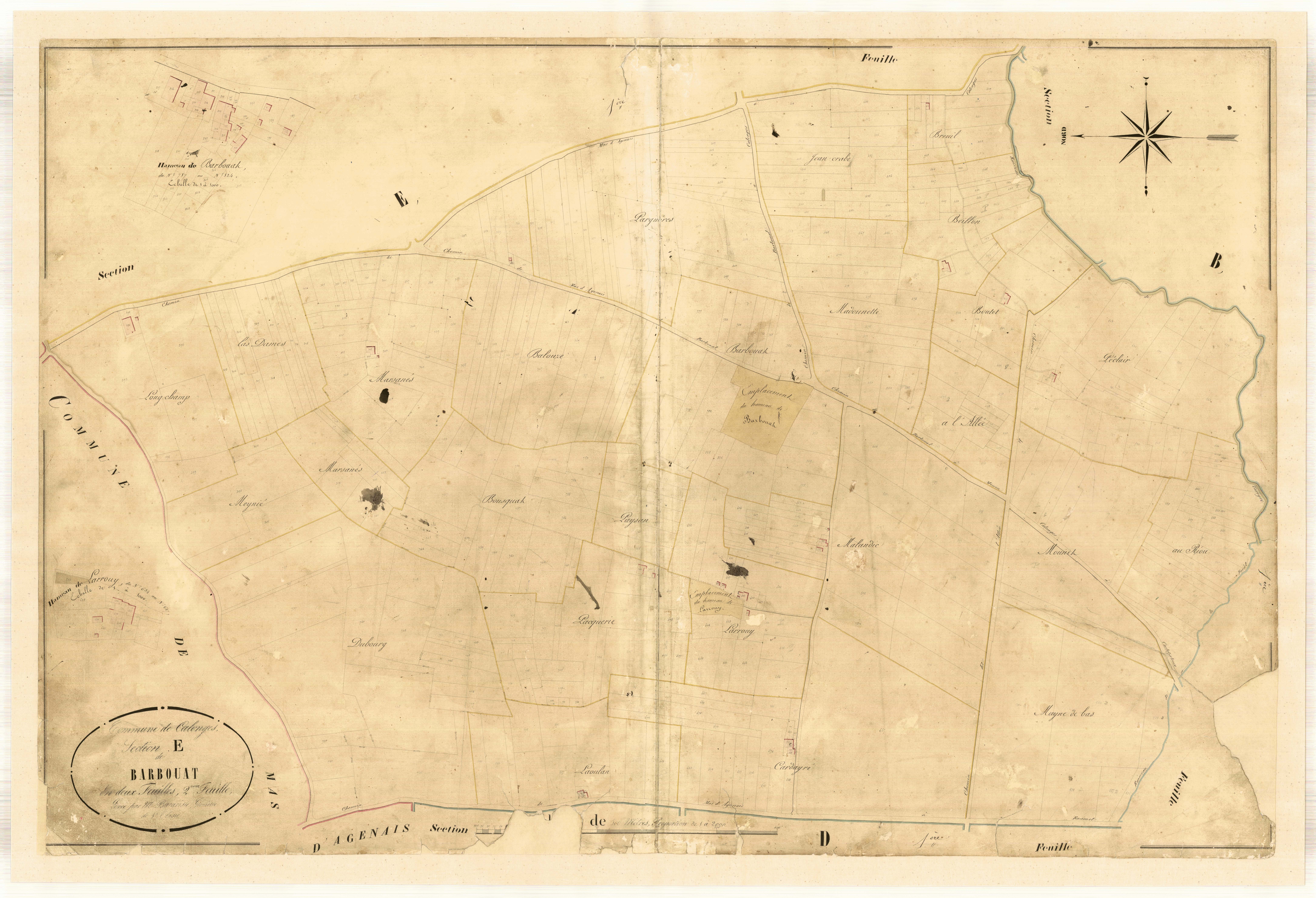 Plan napoléonien-E2 Barbouat, Calonges