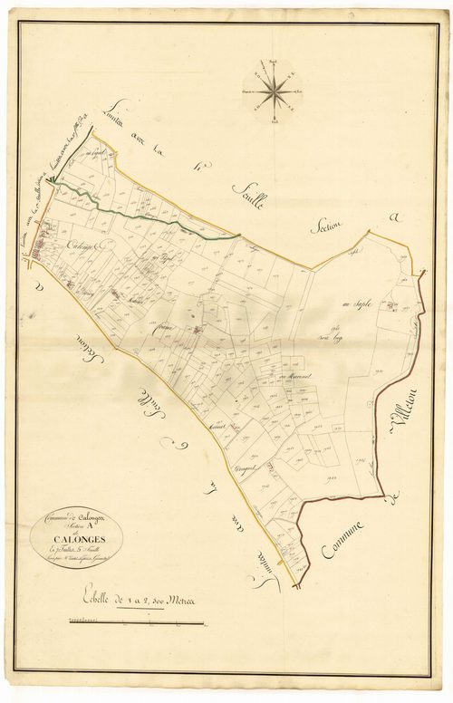 Plan primitif, atlas-A5 Calonges, Calonges