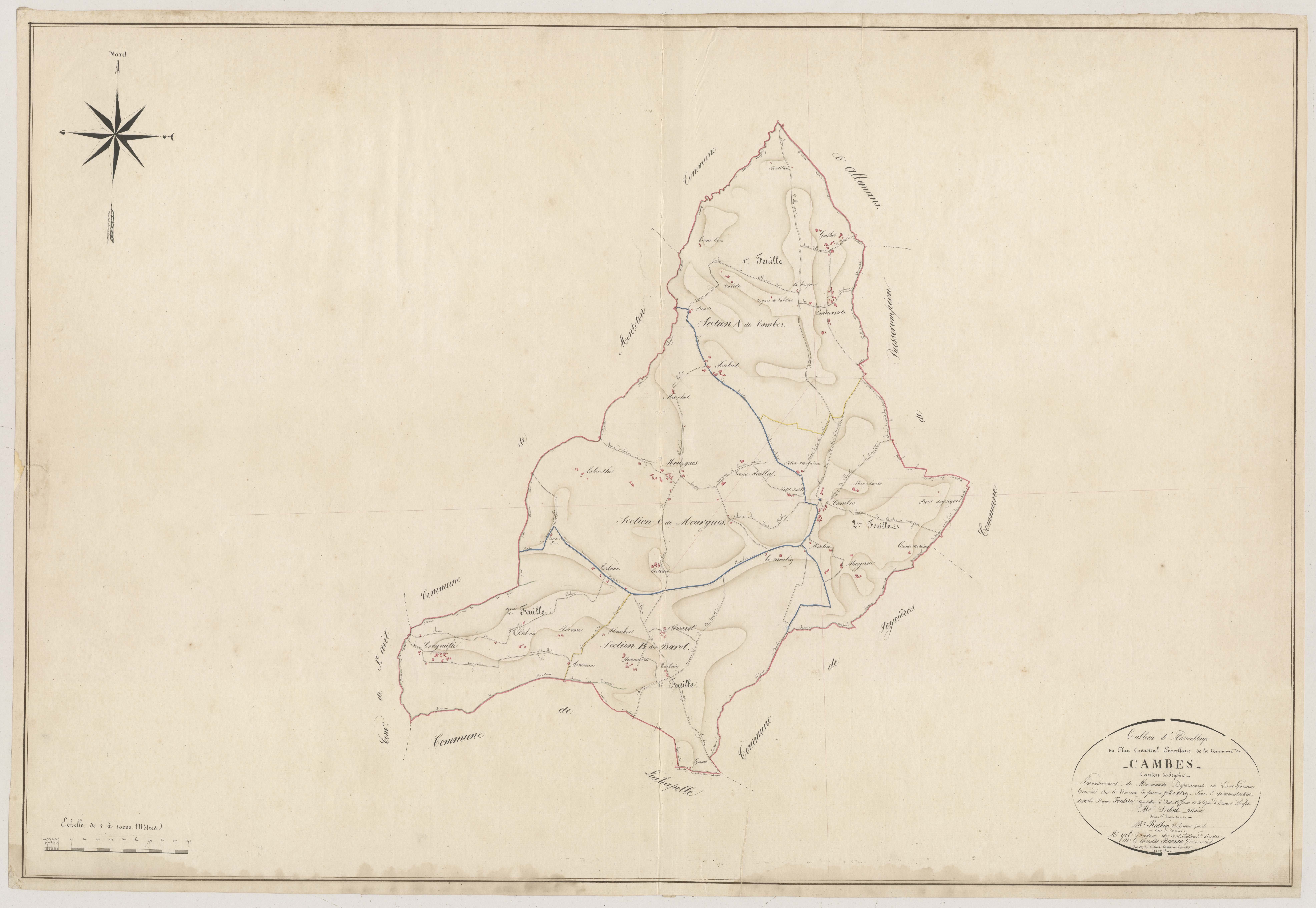 Plan napoléonien, atlas-TA, Cambes