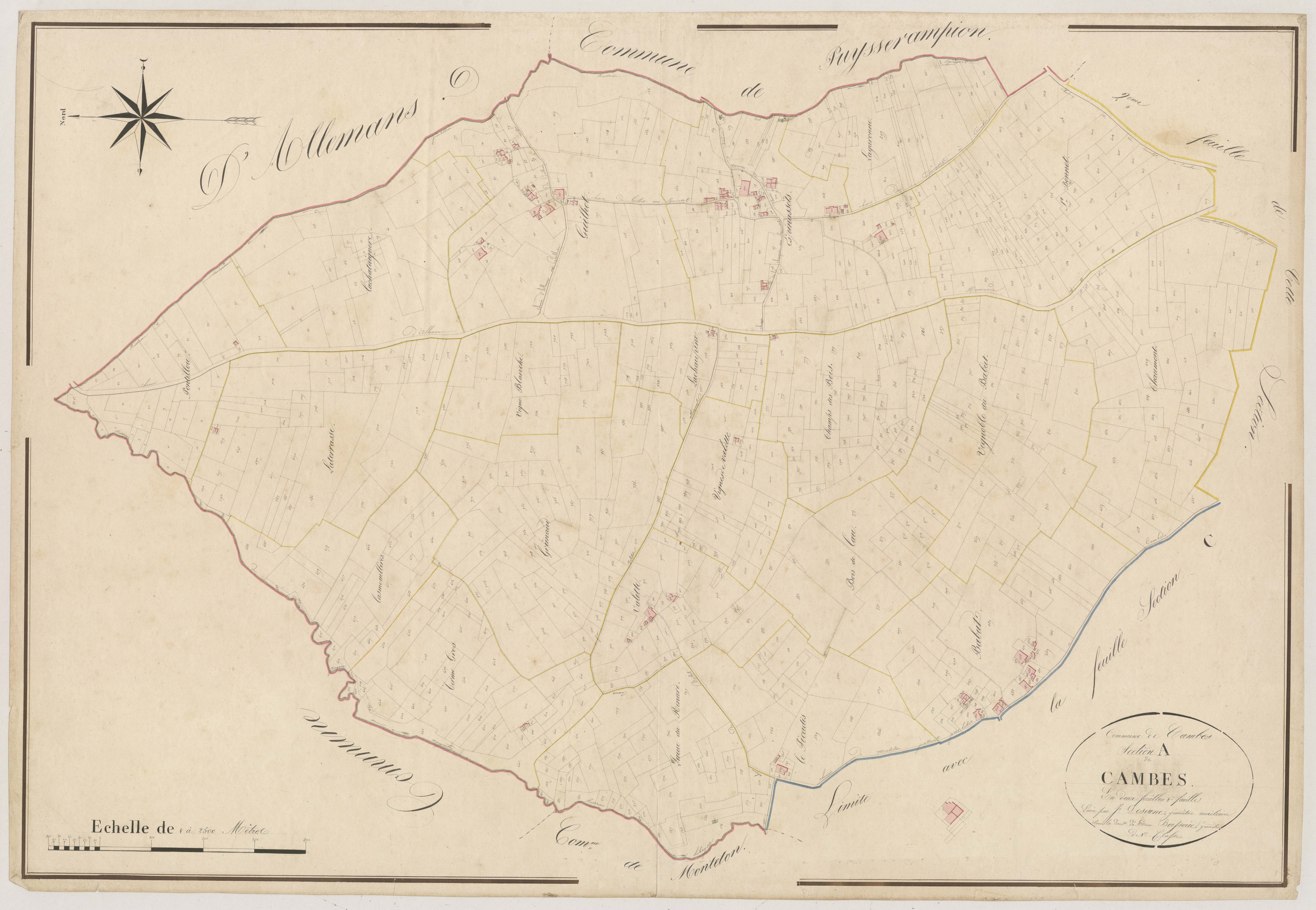 Plan napoléonien, atlas-A1 Cambes, Cambes