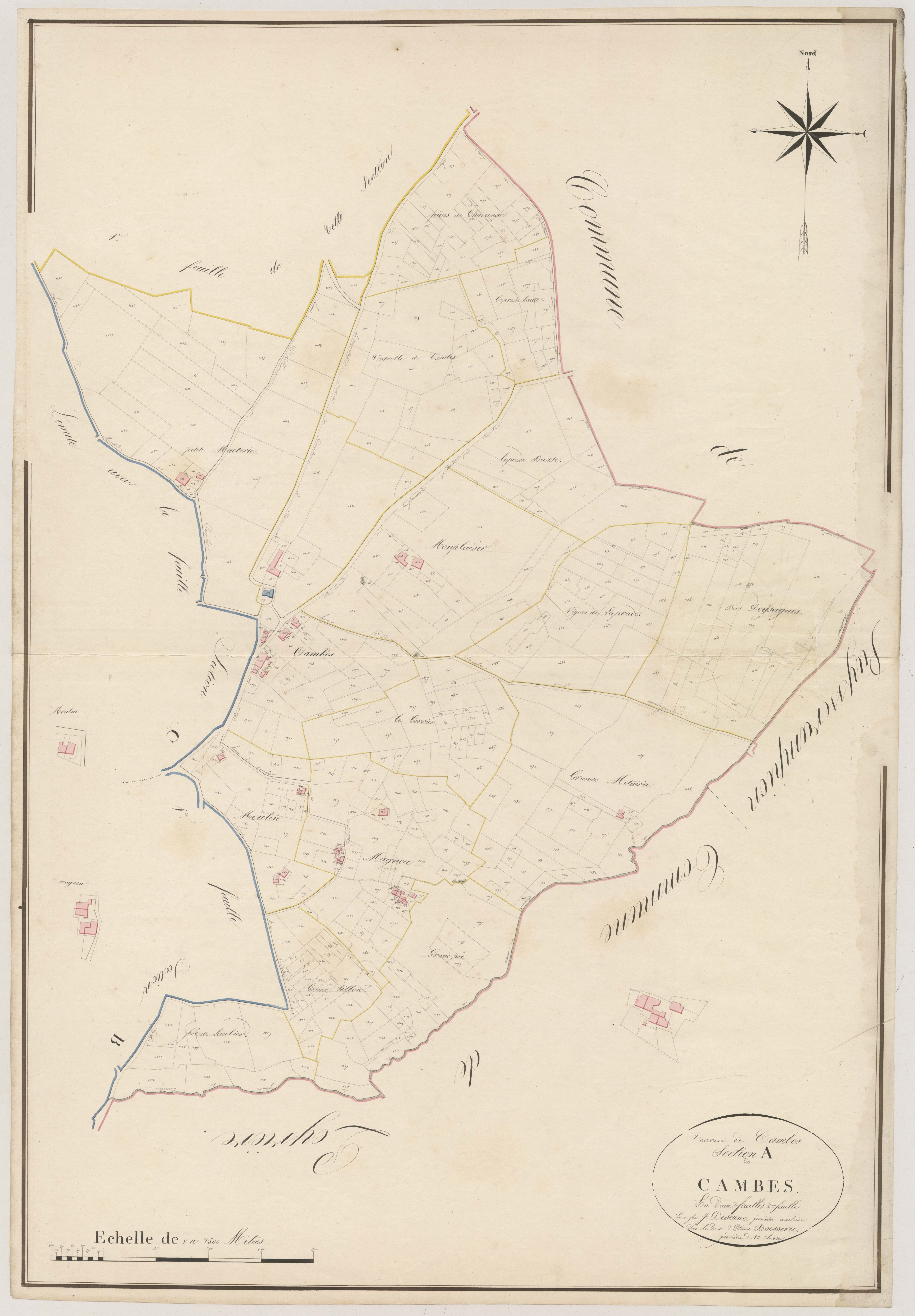 Plan napoléonien, atlas-A2 Cambes, Cambes